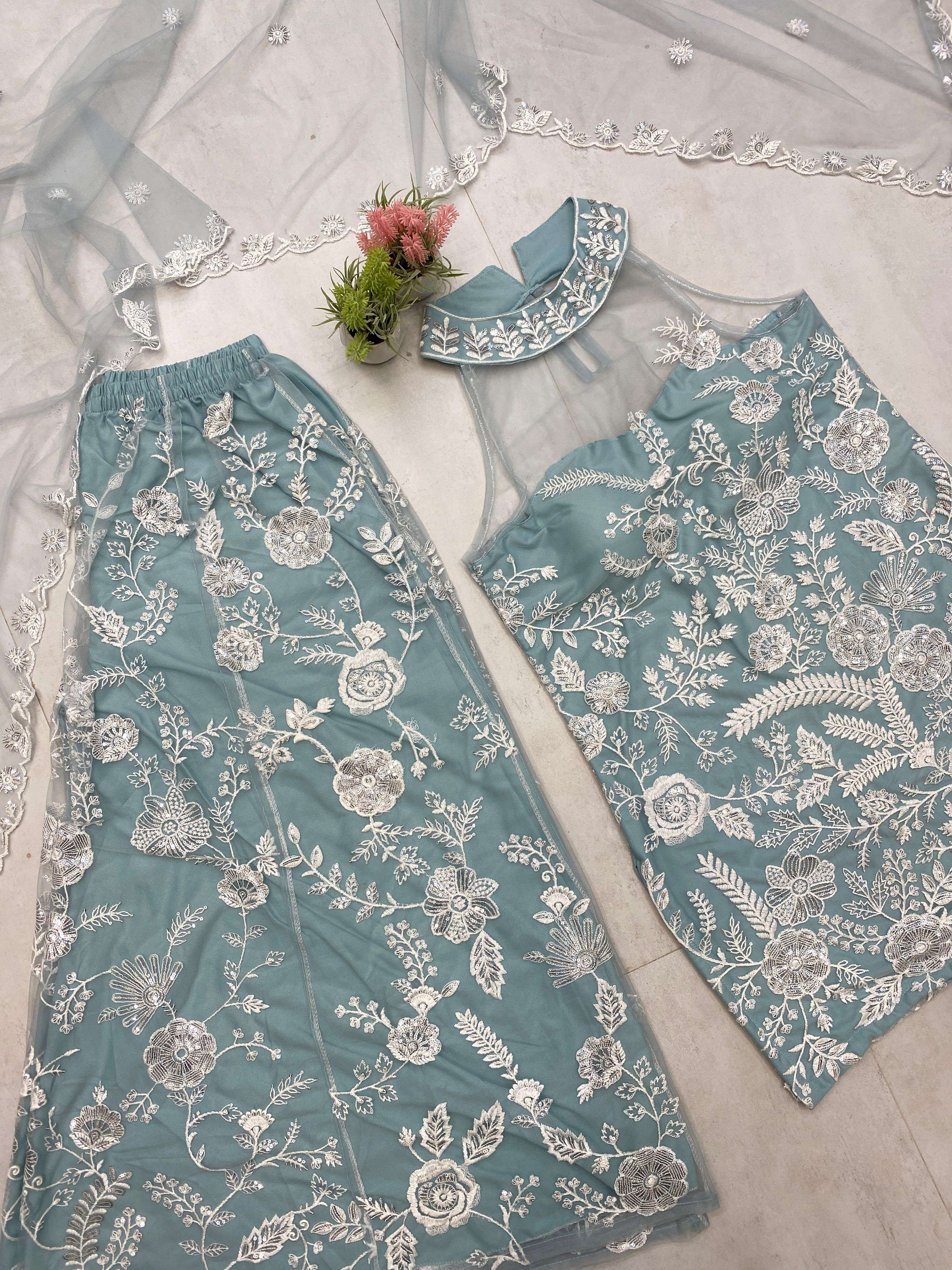 LG 1945 NET BEAUTIFUL DESIGNER LOOK PARTY WEAR LADIES SUIT 