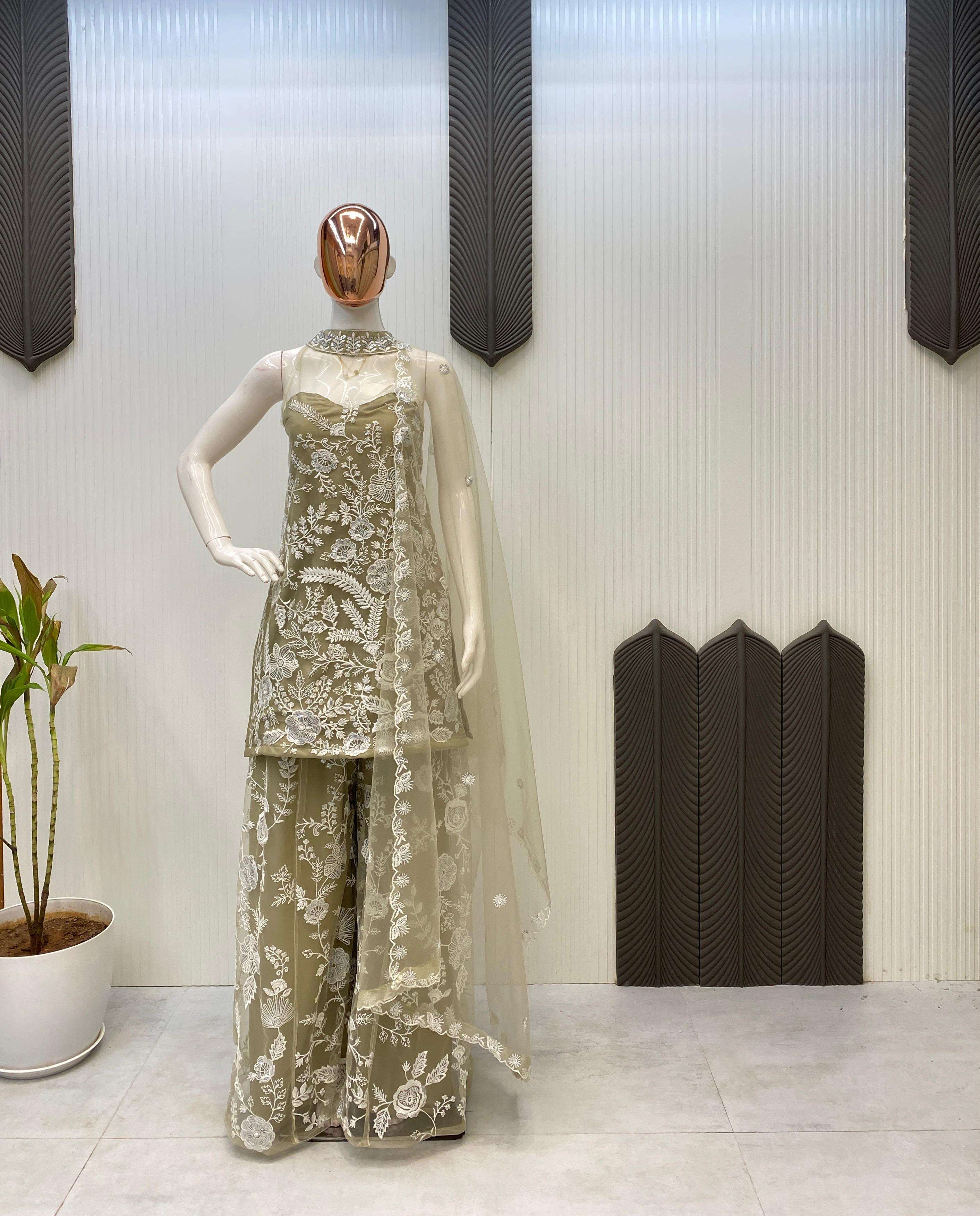 LG 1945 NET BEAUTIFUL DESIGNER LOOK PARTY WEAR LADIES SUIT 