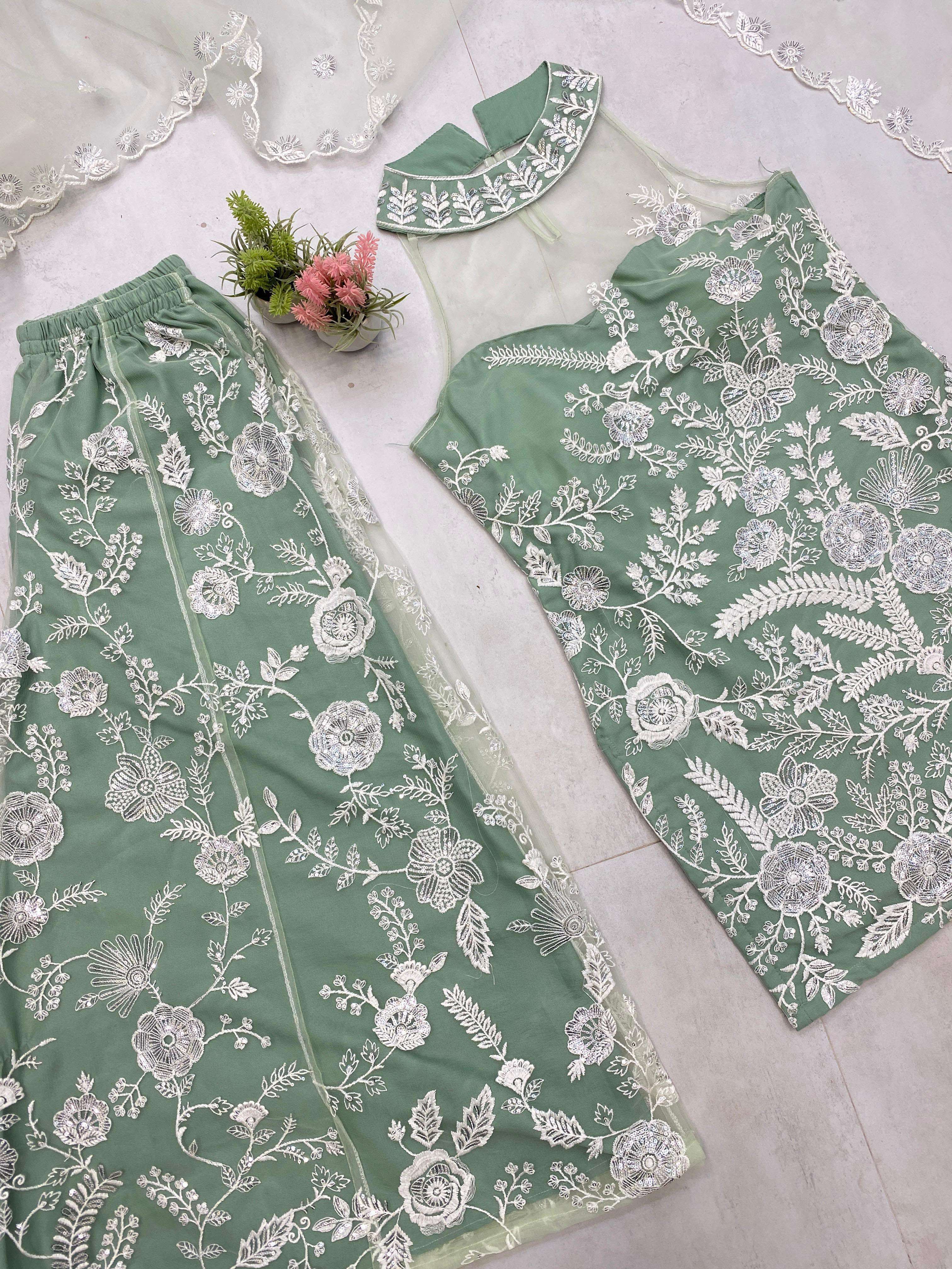LG 1945 NET BEAUTIFUL DESIGNER LOOK PARTY WEAR LADIES SUIT 