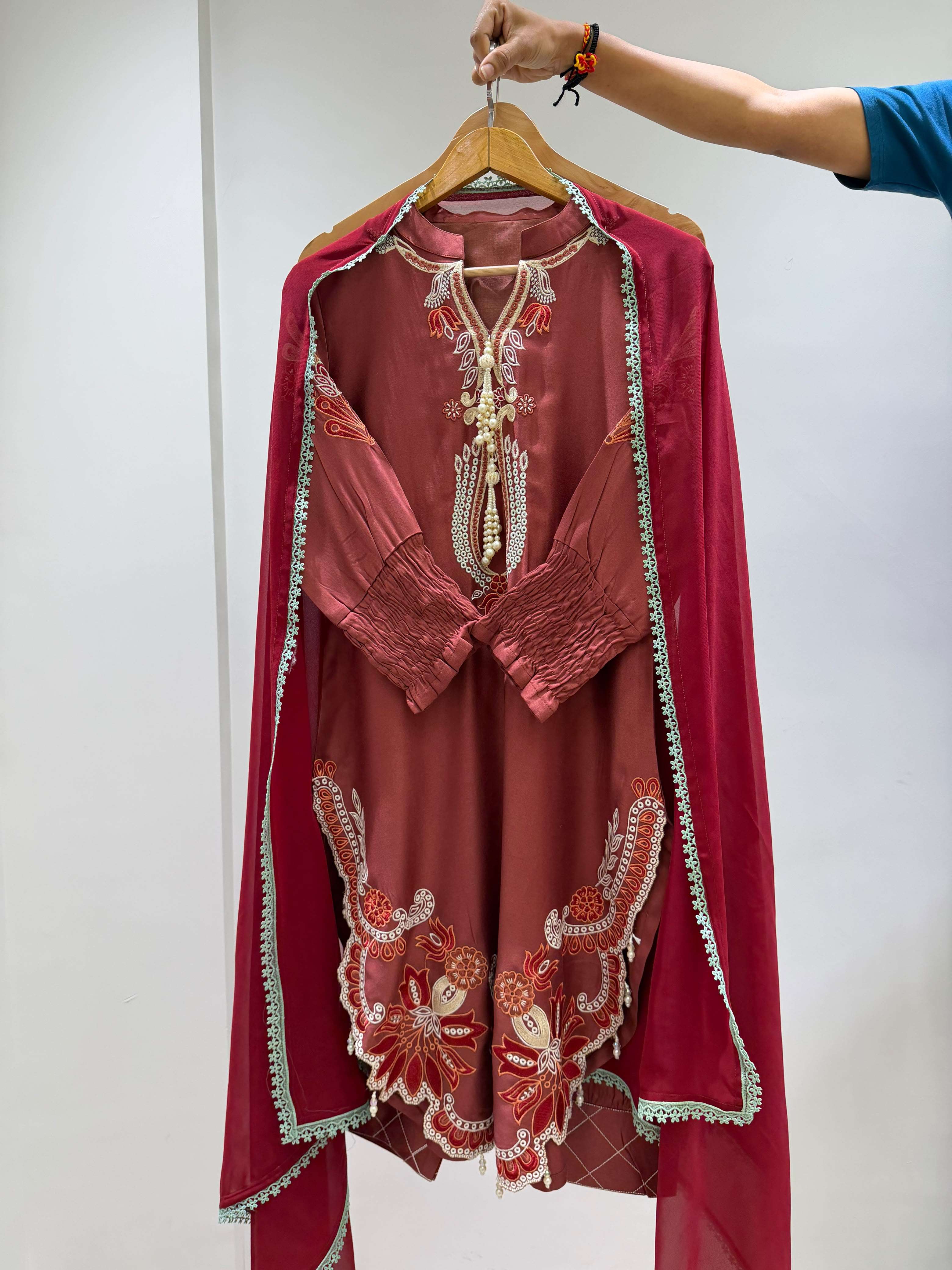 LG 2157 SILK EMBROIDERY WORK BEAUTIFUL THREE PIECES PATIYALA SALWAR SUIT