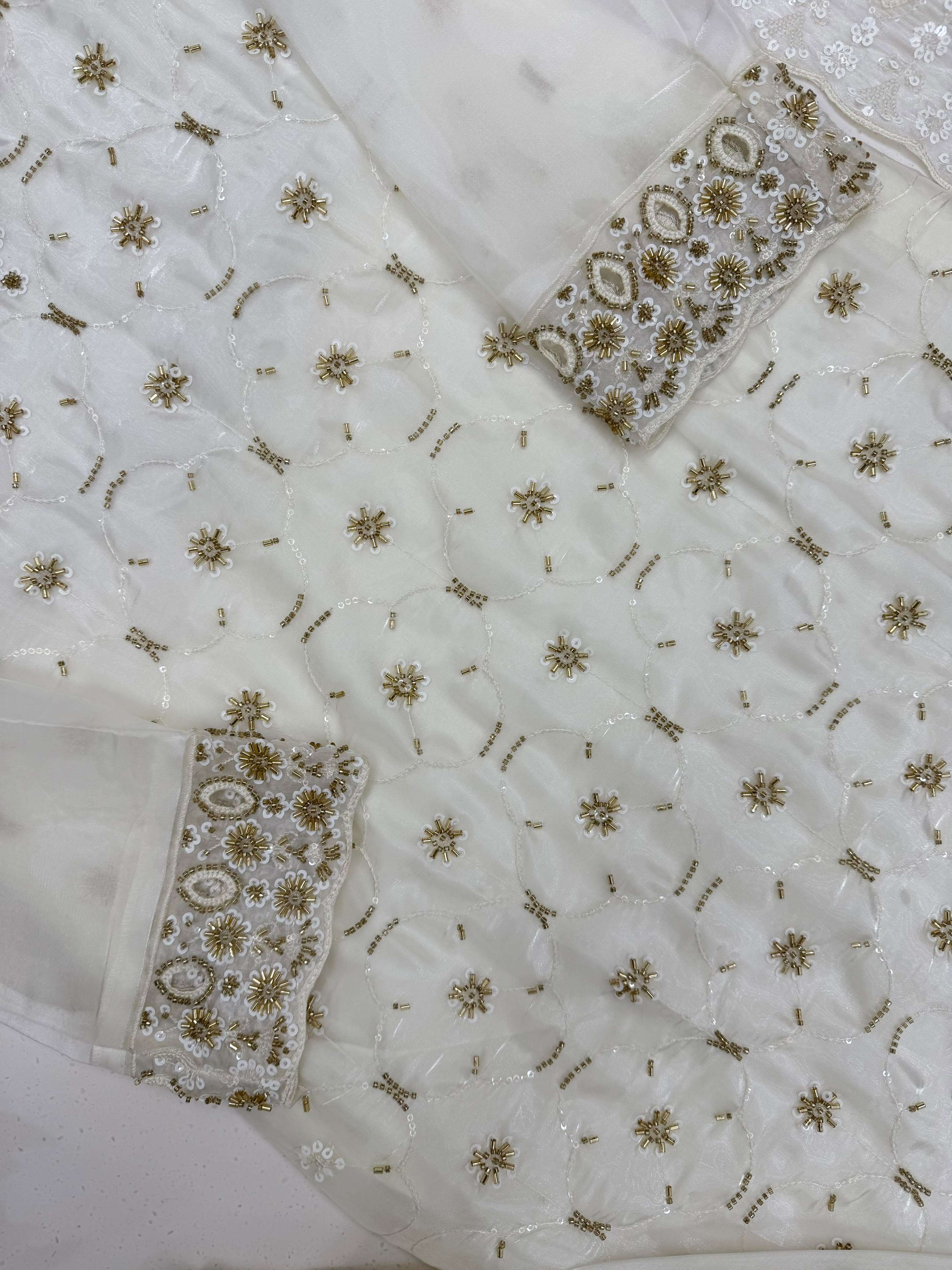 LG 23 SILK SEQUENCE EMBROIDERY DESIGNER WORK FESTIVE WEAR LADIES SUIT 