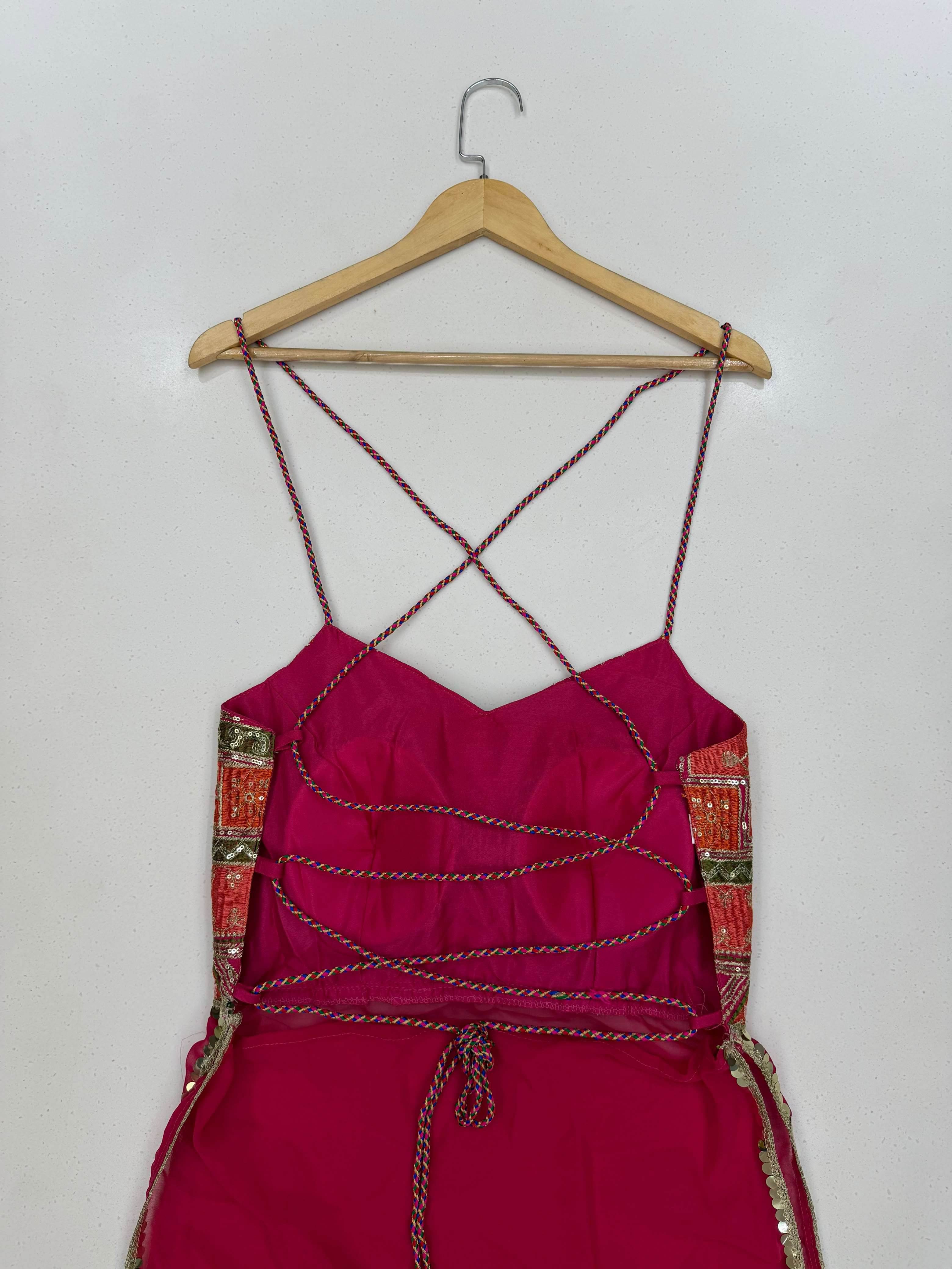 LG 655 GEORGETTE SEQUENCE EMBROIDERY WORK NAVRATRI WEAR LADIES KURTI 