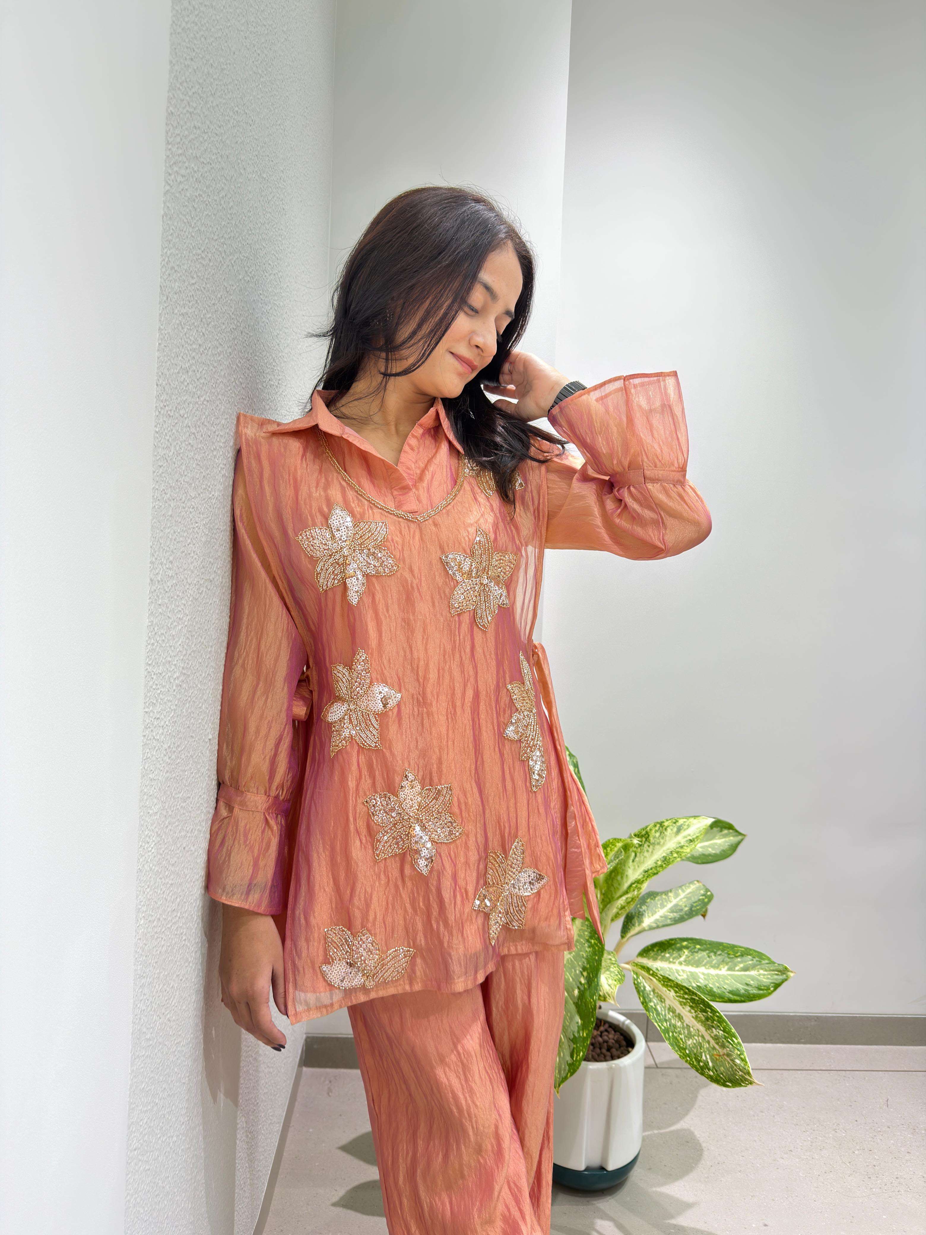 LM 36 SILK DESIGNER FUNCION THREE PIECE CO-ORD SET COLLECTION 