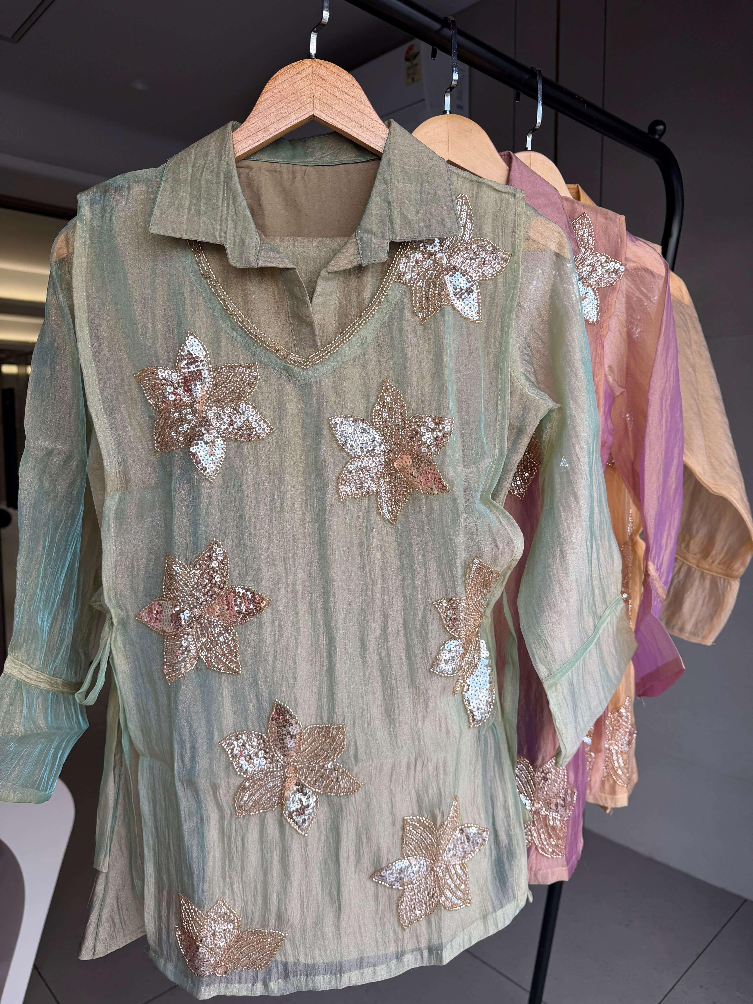 LM 36 SILK DESIGNER FUNCION THREE PIECE CO-ORD SET COLLECTION 