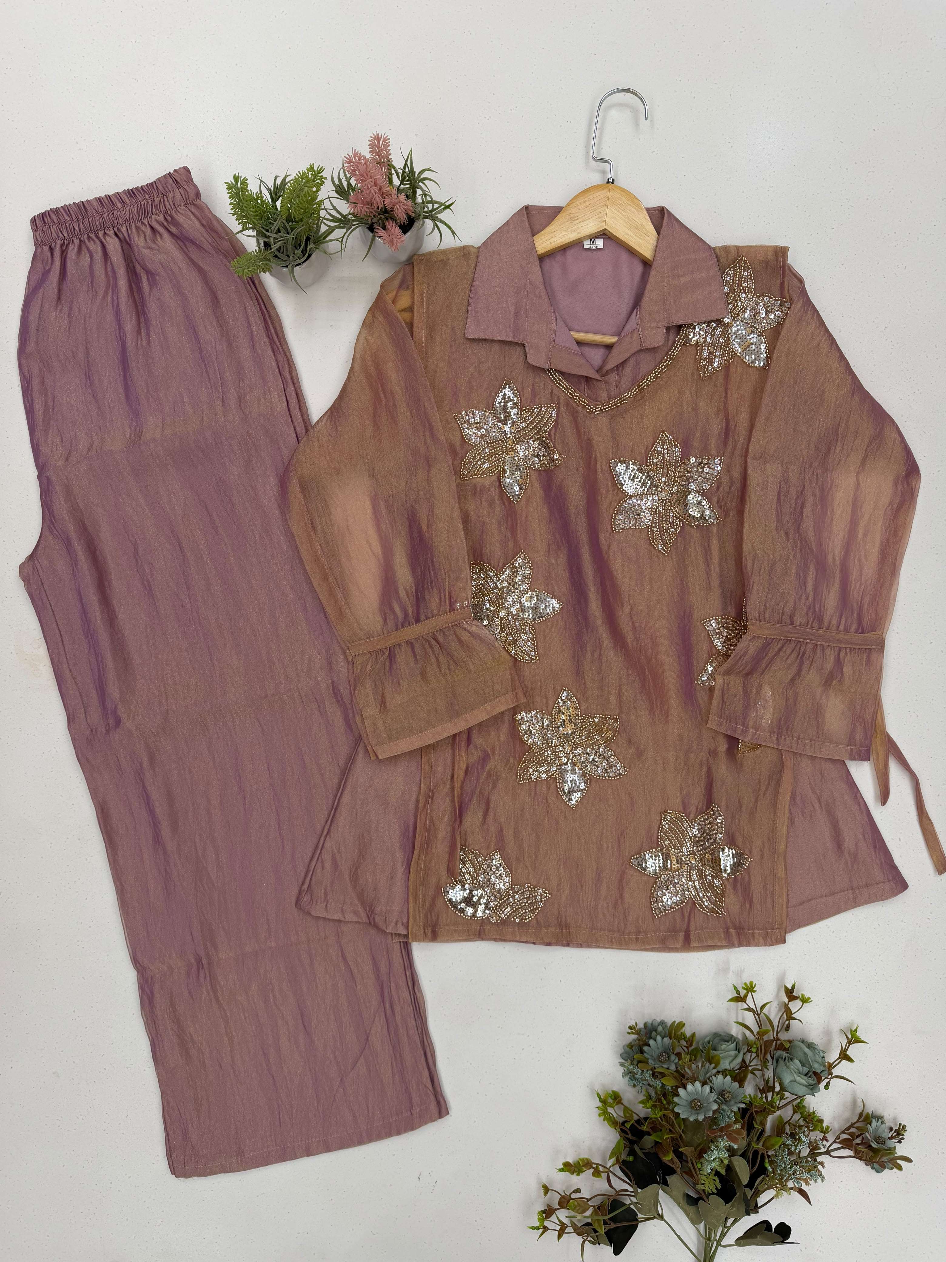 LM 36 SILK DESIGNER FUNCION THREE PIECE CO-ORD SET COLLECTION 