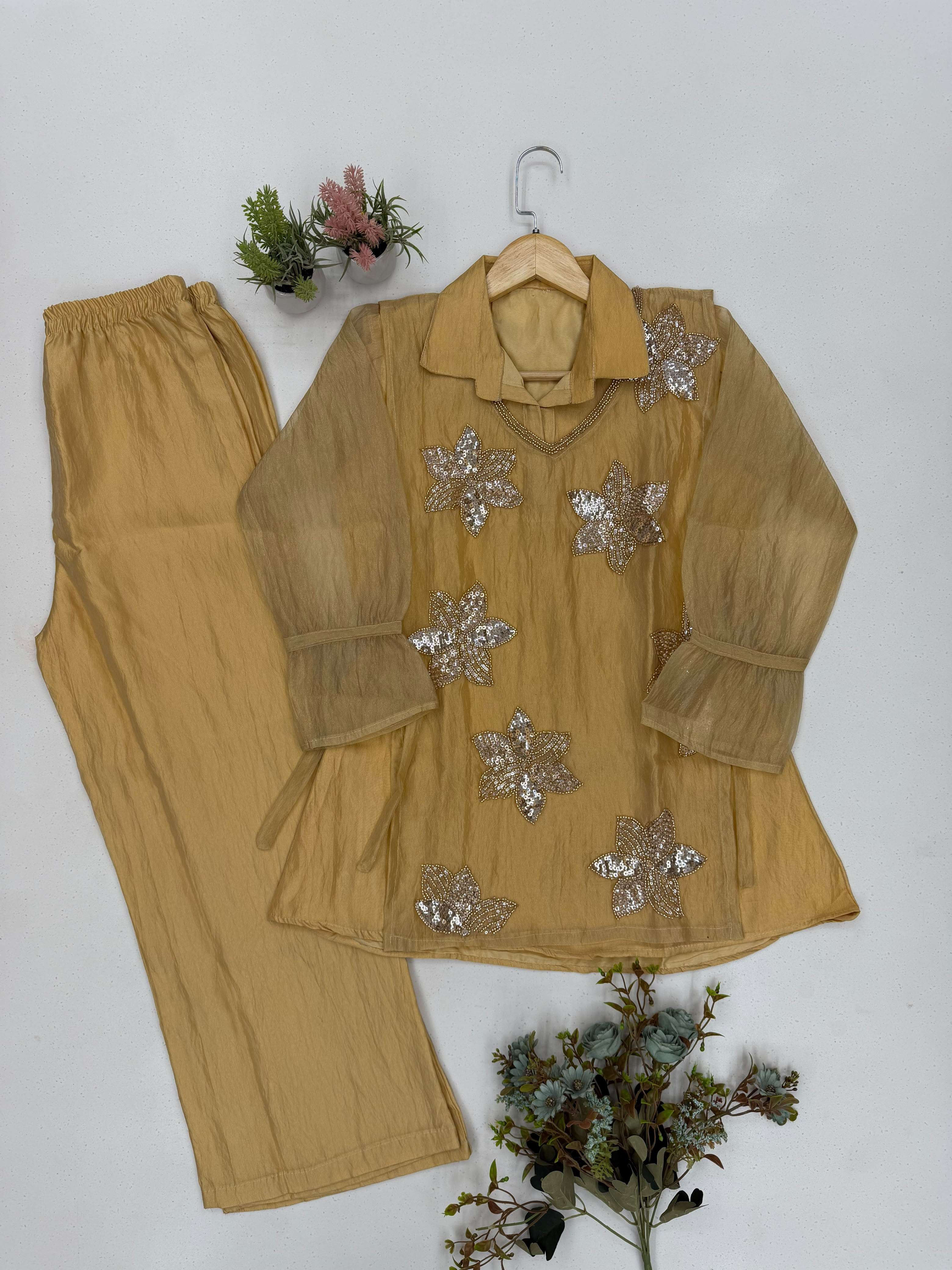 LM 36 SILK DESIGNER FUNCION THREE PIECE CO-ORD SET COLLECTION 
