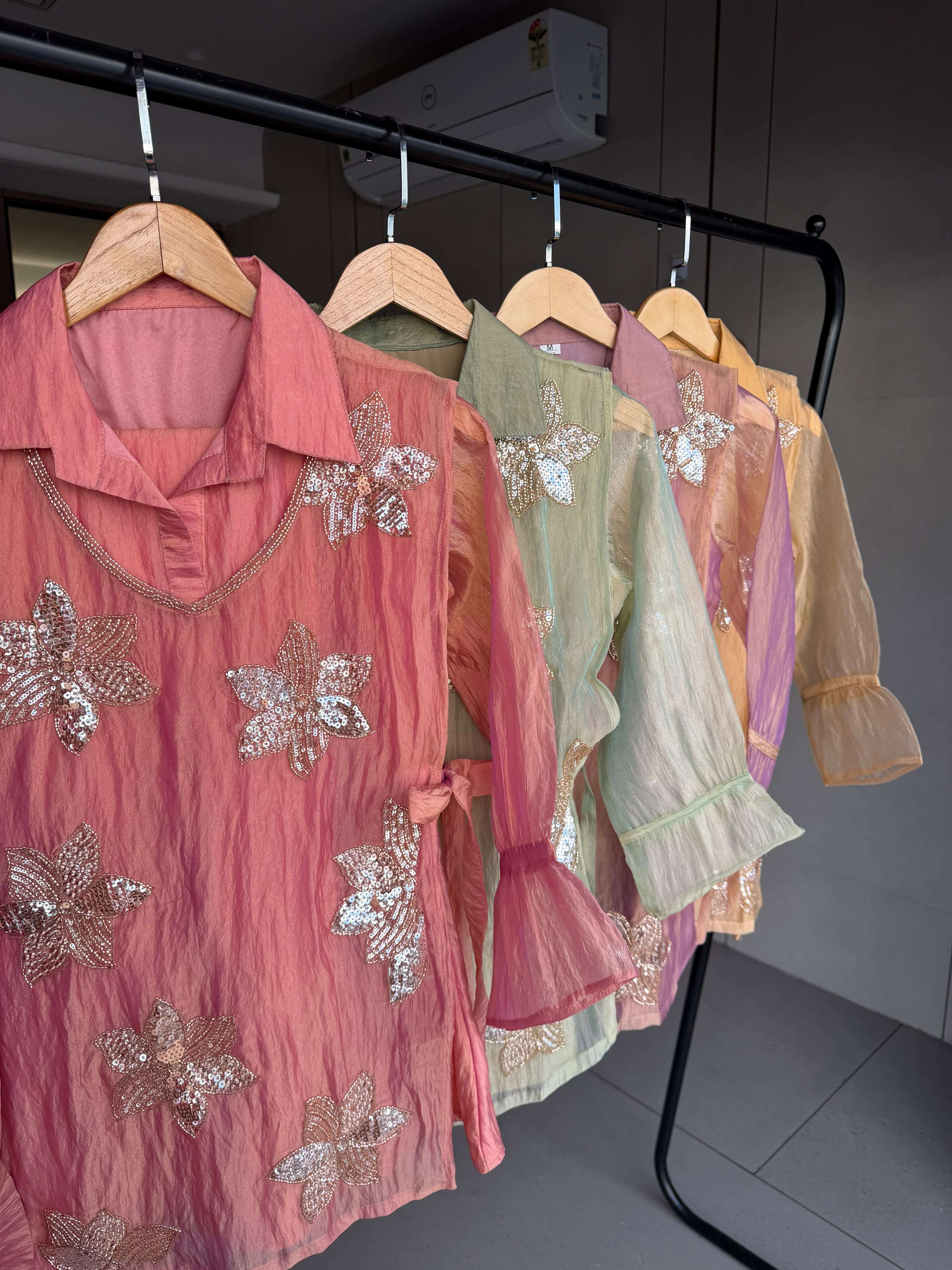 LM 36 SILK DESIGNER FUNCION THREE PIECE CO-ORD SET COLLECTION 