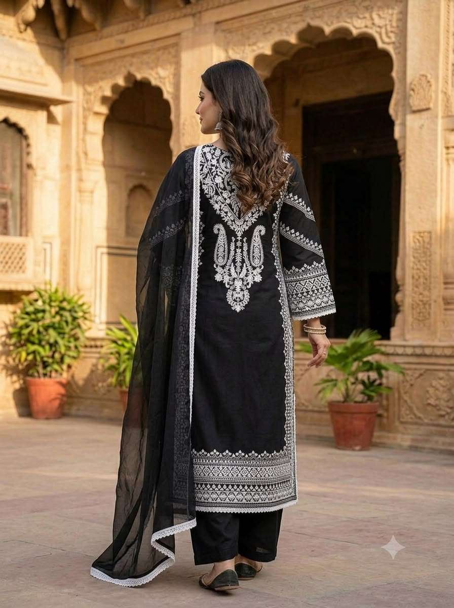 LM 37 SATIN BEAUTIFUL DESIGNER LOOK PAKISTANI STYLE LADIES SUIT