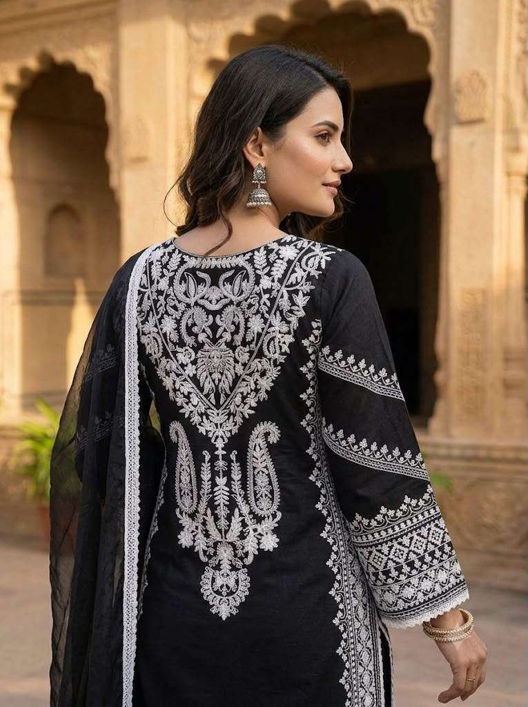 LM 37 SATIN BEAUTIFUL DESIGNER LOOK PAKISTANI STYLE LADIES SUIT