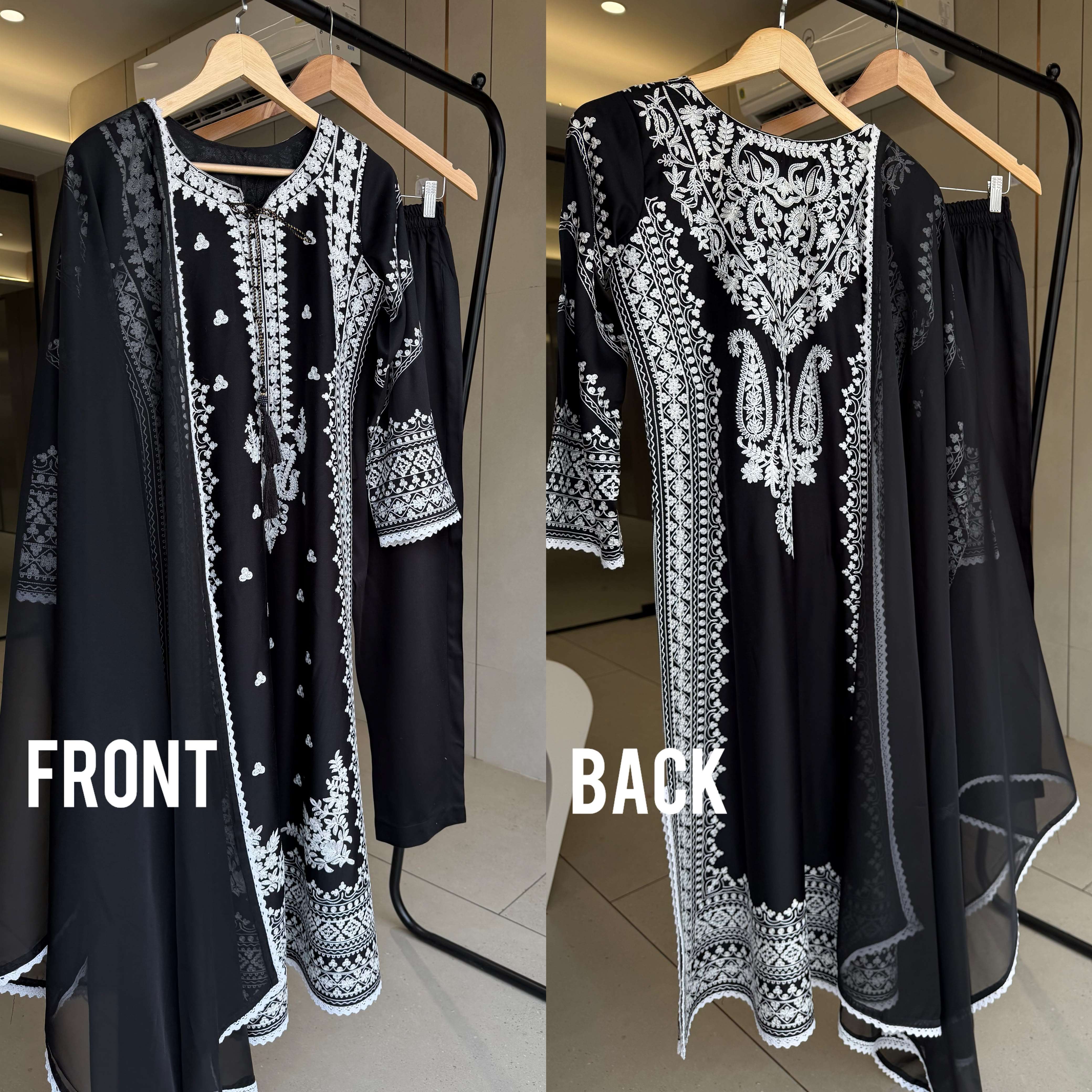 LM 37 SATIN BEAUTIFUL DESIGNER LOOK PAKISTANI STYLE LADIES SUIT