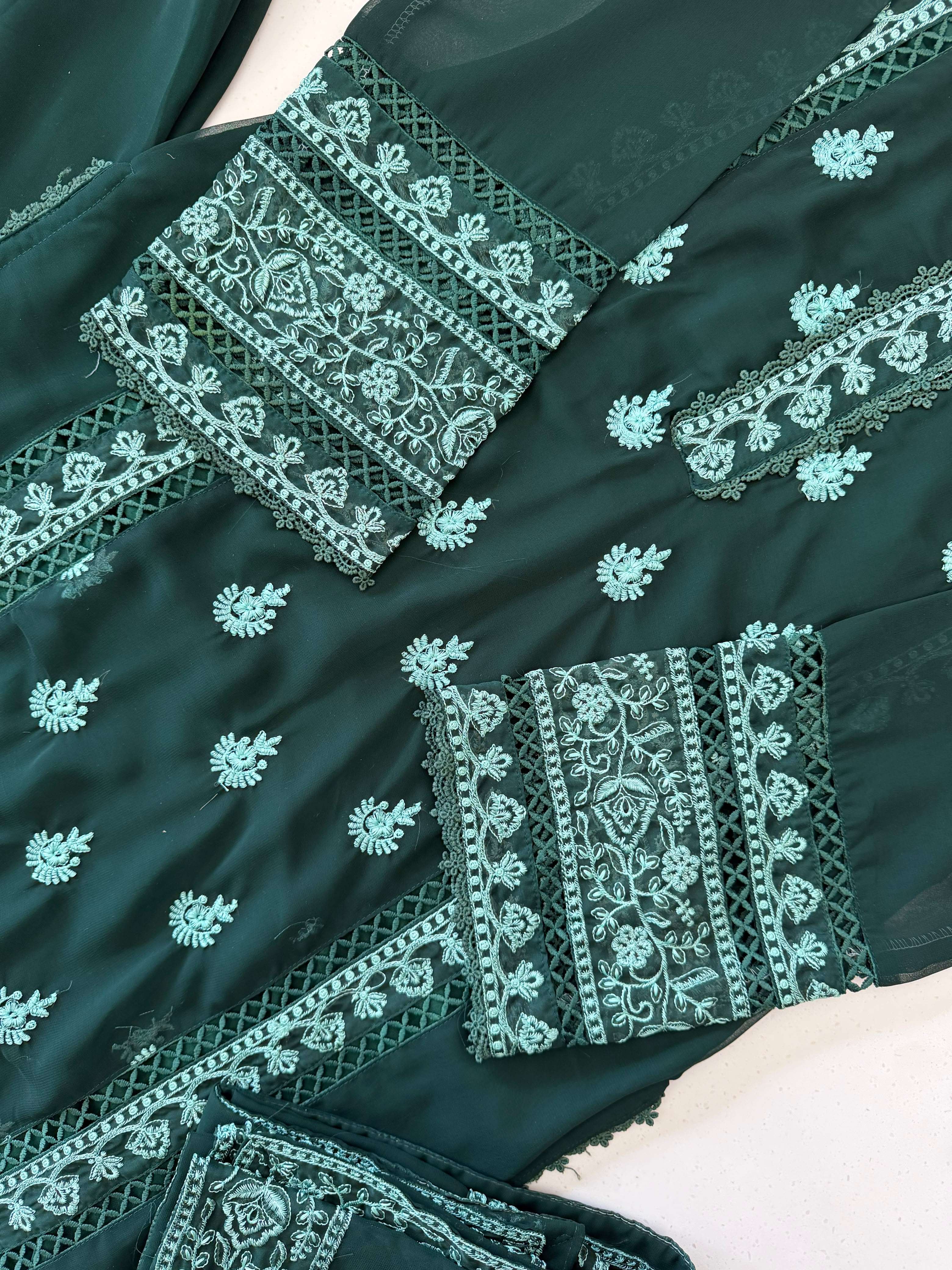 LM 39 GEORGETTE DESIGNER WORK PAKISTANI STYLE FESTIVE WEAR SUIT