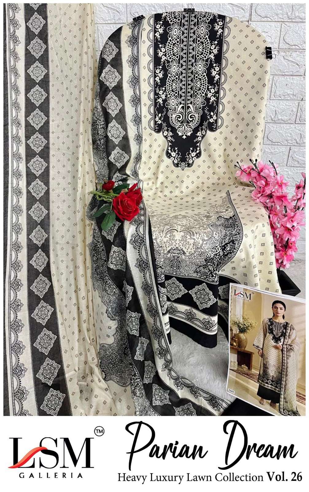 LSM GALLERIA PARIAN DREAM HEAVY LUXURY LAWN COLLECTION VOL 26