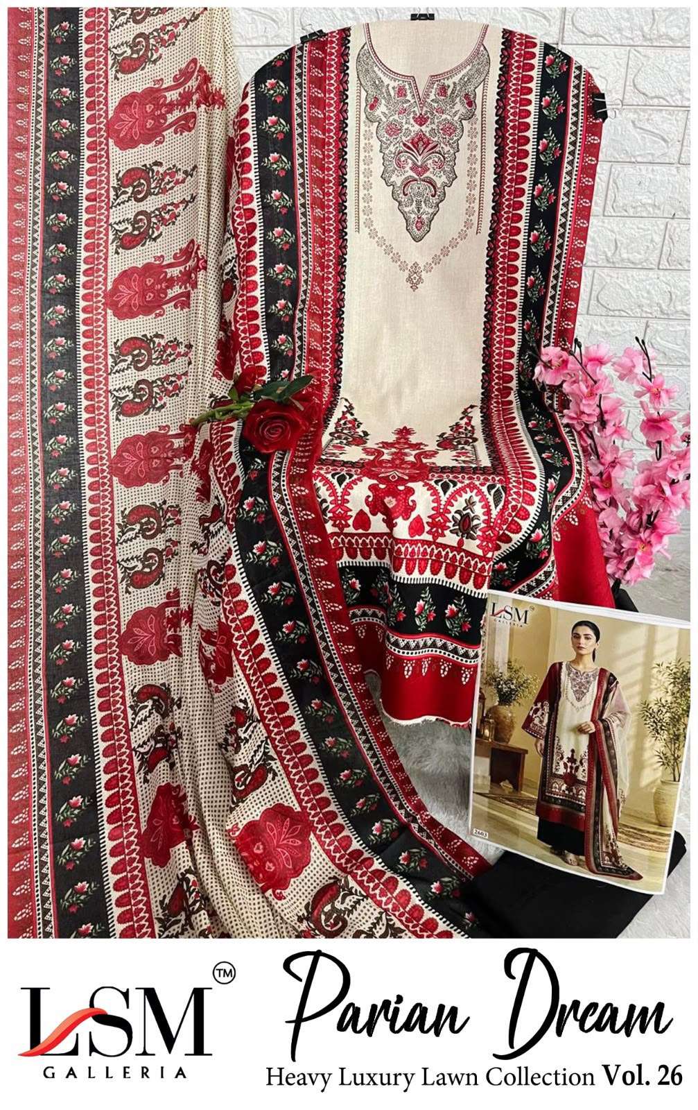 LSM GALLERIA PARIAN DREAM HEAVY LUXURY LAWN COLLECTION VOL 26