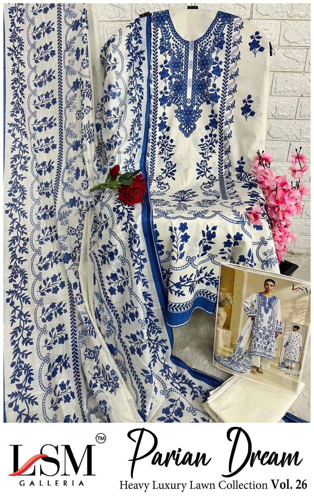 LSM GALLERIA PARIAN DREAM HEAVY LUXURY LAWN COLLECTION VOL 26