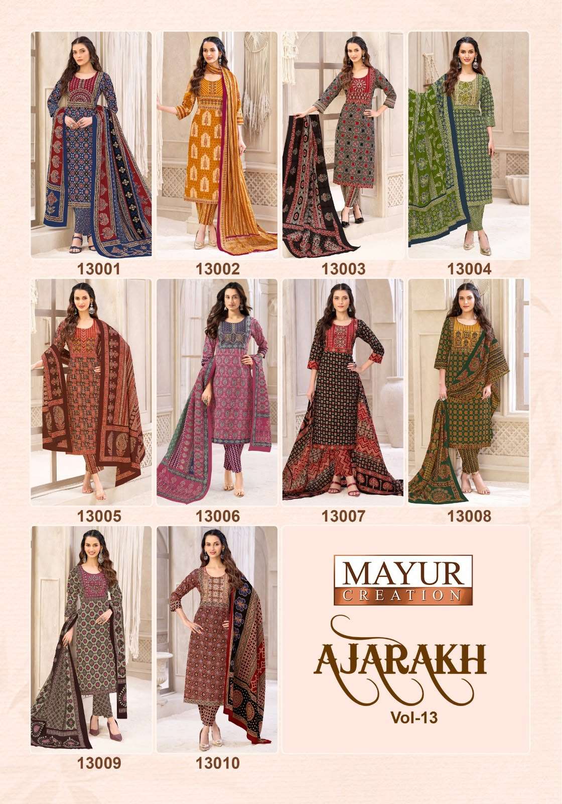 MAYUR CREATION AJARAKH VOL 13 READY MADE COLLECTION