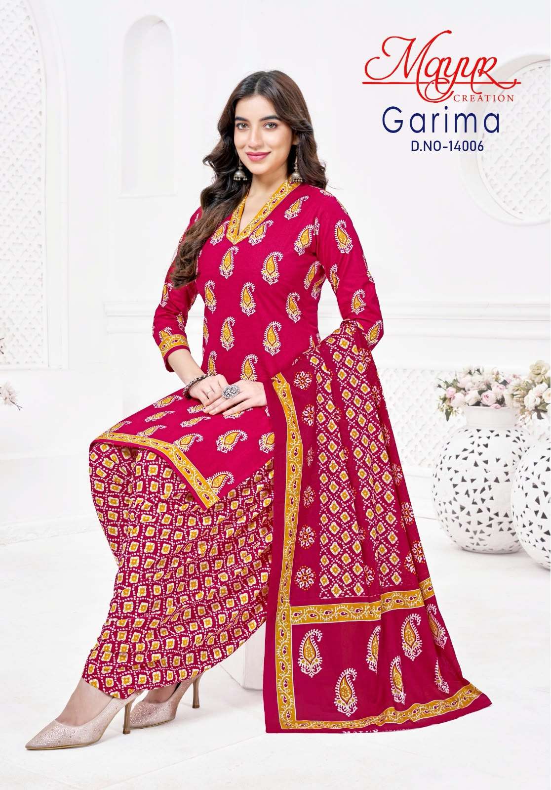 MAYUR CREATION GARIMA VOL 14 COTTON PRINTED READY MADE PATIYALA SUIT
