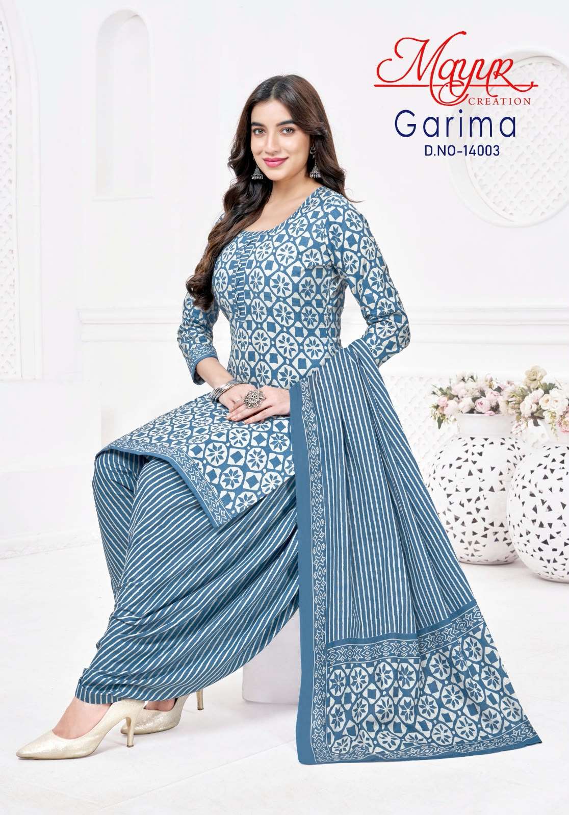 MAYUR CREATION GARIMA VOL 14 COTTON PRINTED READY MADE PATIYALA SUIT