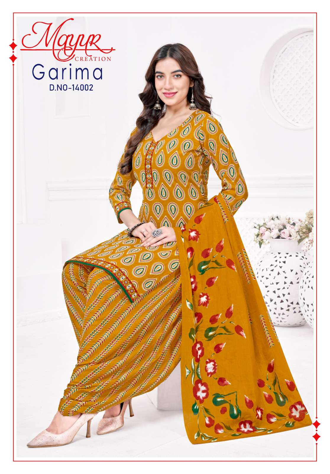 MAYUR CREATION GARIMA VOL 14 COTTON PRINTED READY MADE PATIYALA SUIT