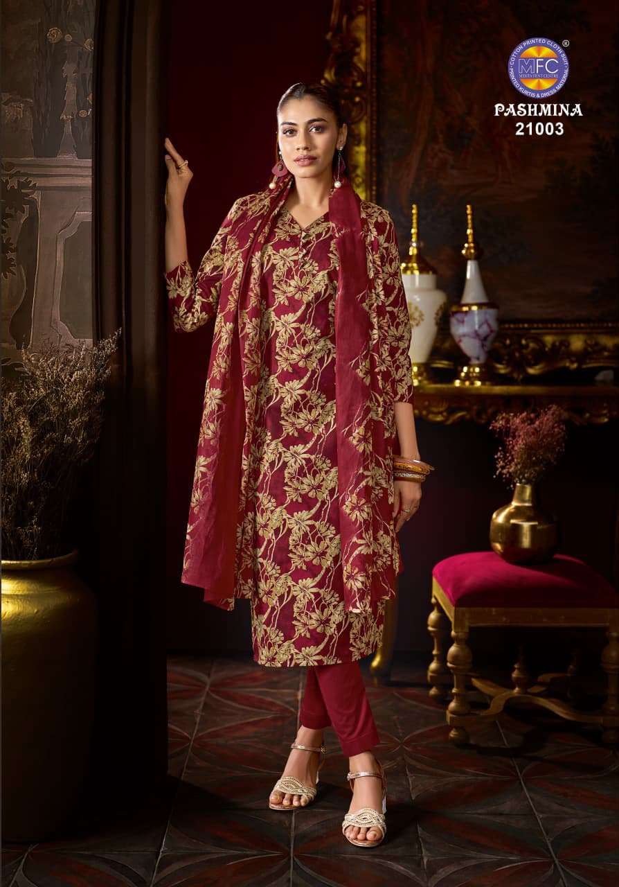MFC PASHMINA VOL 21 HEAVY COTTON PRINTED LADIES SUIT