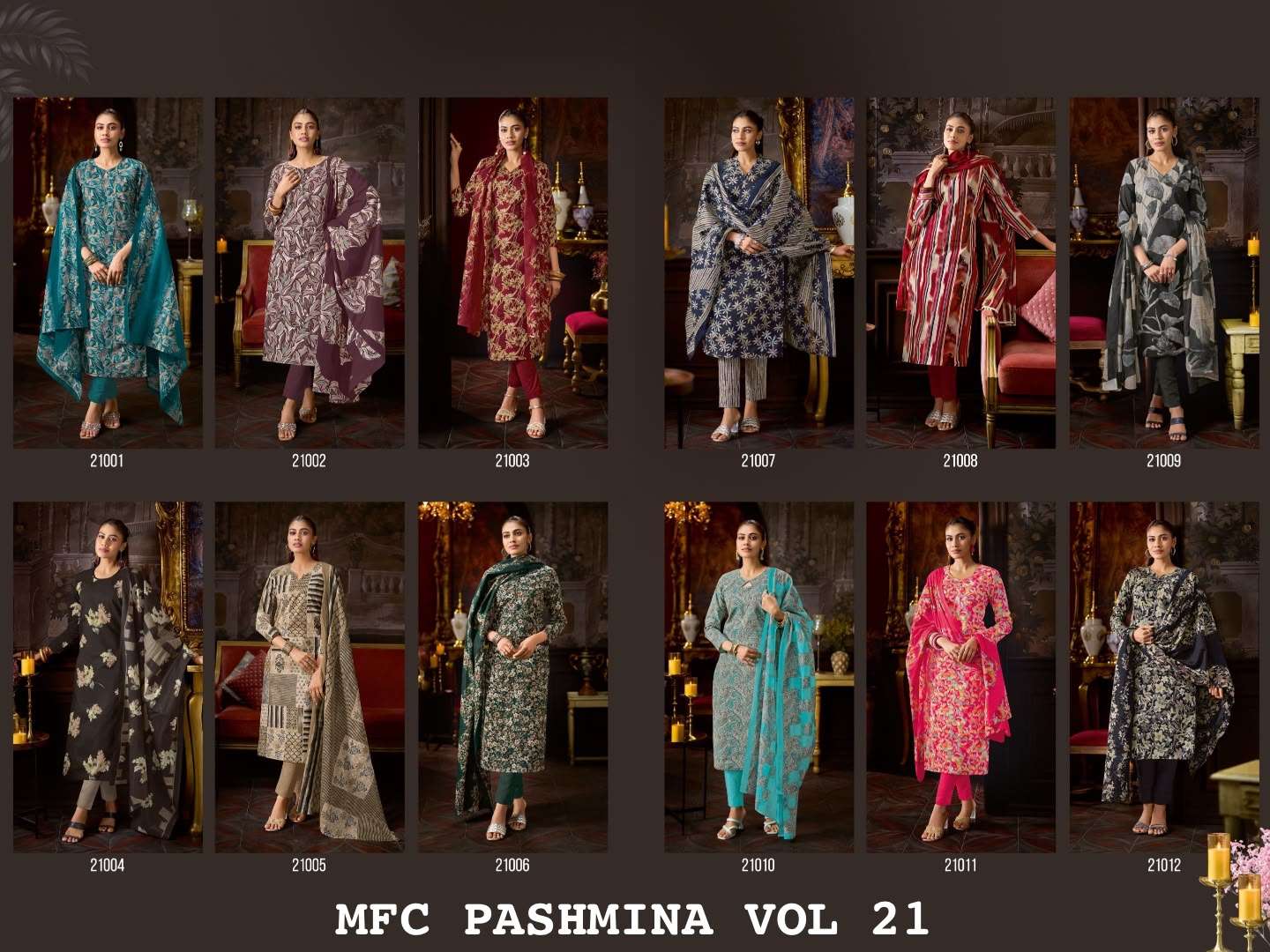 MFC PASHMINA VOL 21 HEAVY COTTON PRINTED LADIES SUIT
