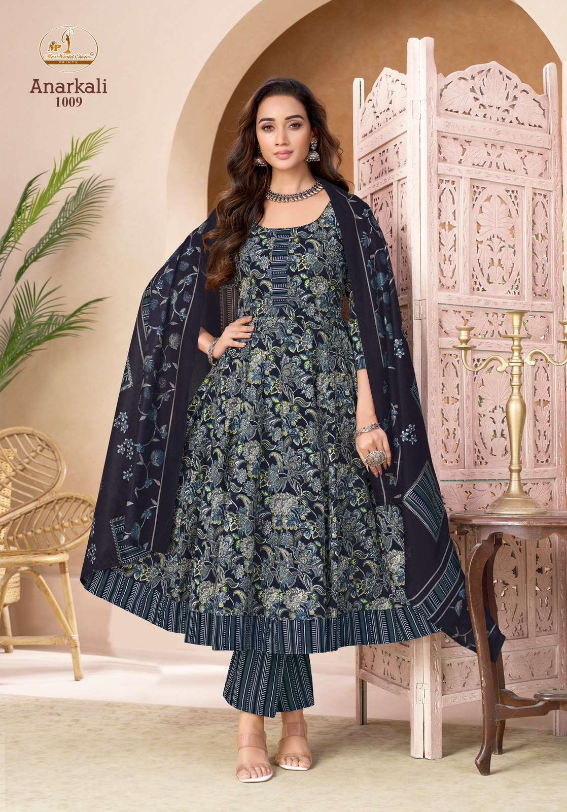 MISS WORLD CHOICE ANARKAL VOL 1 COTTON PRINTED LADIES KURTI BOTTOM AND DUPATTA SET 