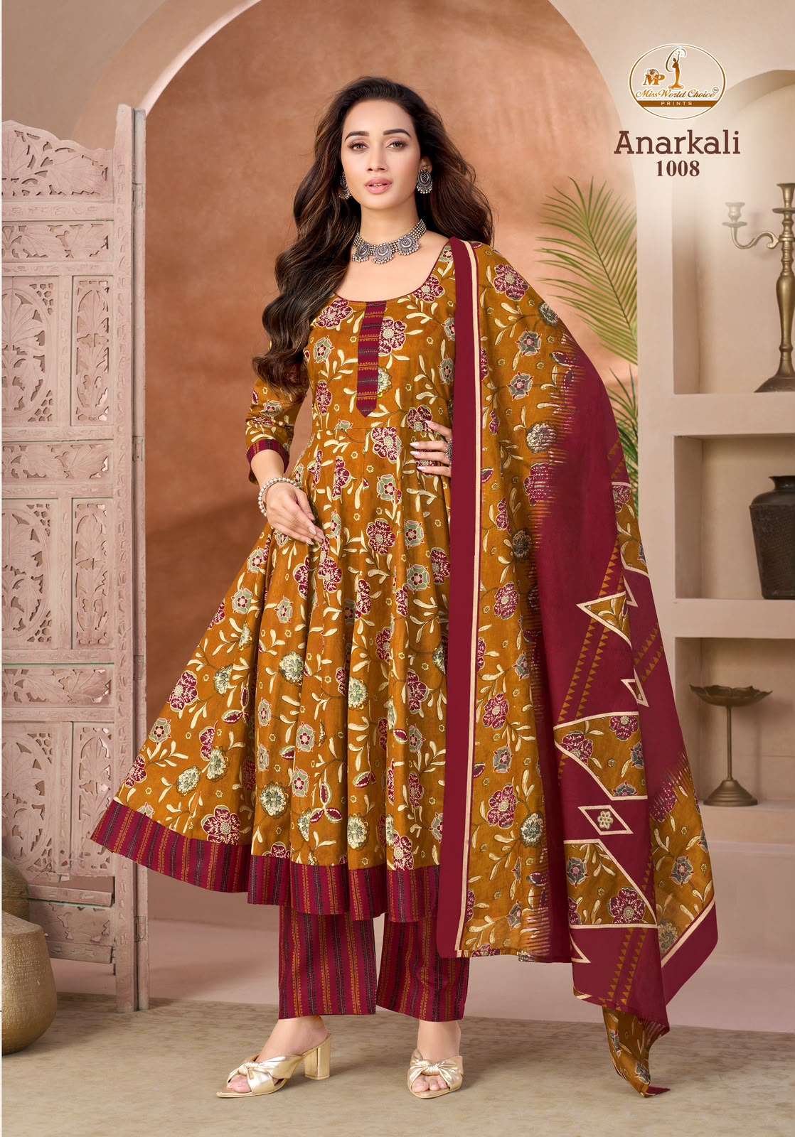 MISS WORLD CHOICE ANARKAL VOL 1 COTTON PRINTED LADIES KURTI BOTTOM AND DUPATTA SET 