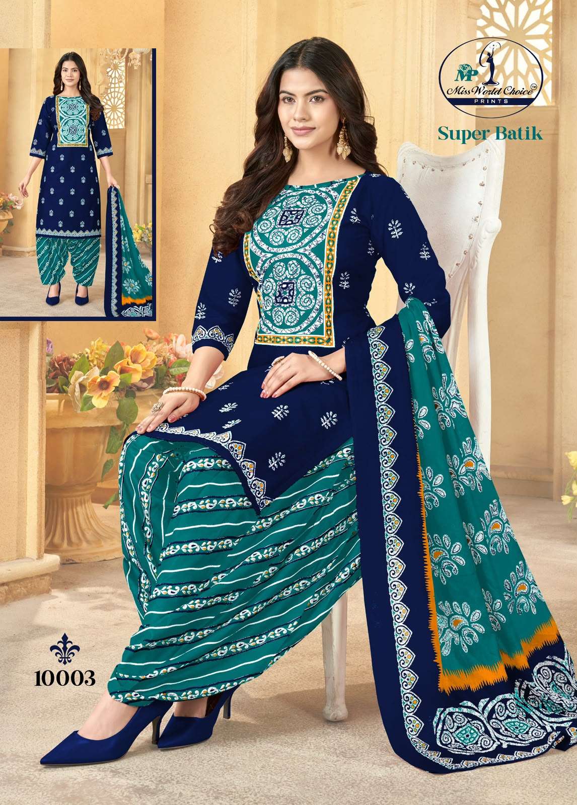 MISS WORLD CHOICE SUPER BATIK VOL 10 COTTON PRINTED PATIYALA DRESS 