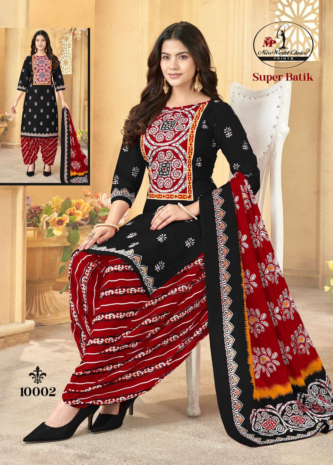 MISS WORLD CHOICE SUPER BATIK VOL 10 COTTON PRINTED PATIYALA DRESS 