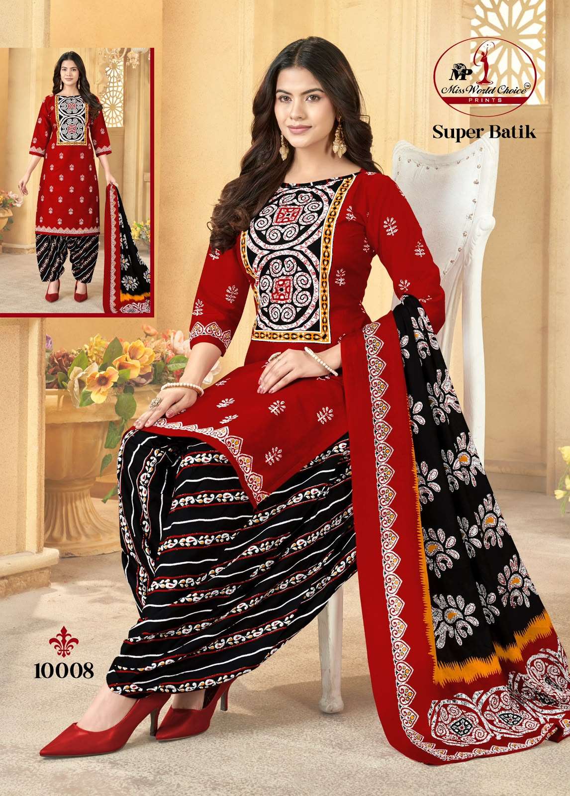 MISS WORLD CHOICE SUPER BATIK VOL 10 COTTON PRINTED PATIYALA DRESS 