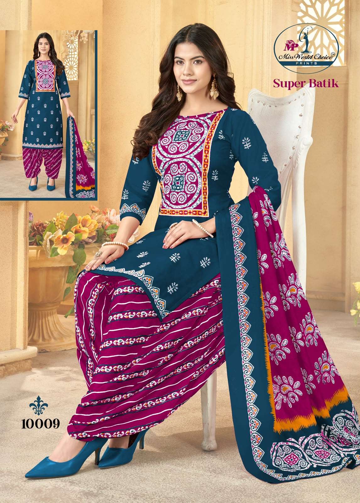 MISS WORLD CHOICE SUPER BATIK VOL 10 COTTON PRINTED PATIYALA DRESS 
