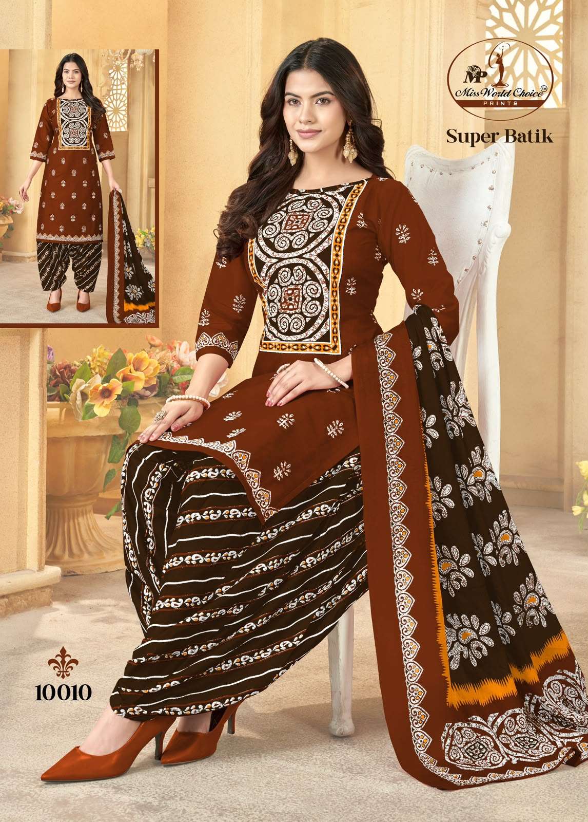 MISS WORLD CHOICE SUPER BATIK VOL 10 COTTON PRINTED PATIYALA DRESS 