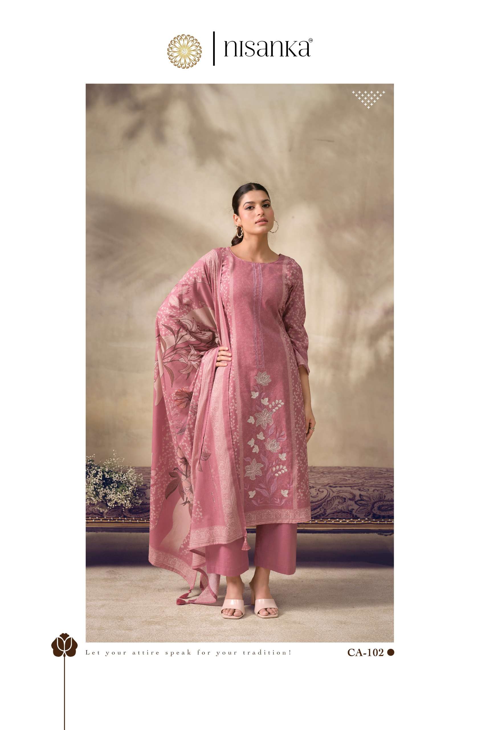 NISANKA LIFESTYLES CASHMERE VOL 7 LAWN COTTON DIGITAL PRINT WITH FANCY WORK SUIT