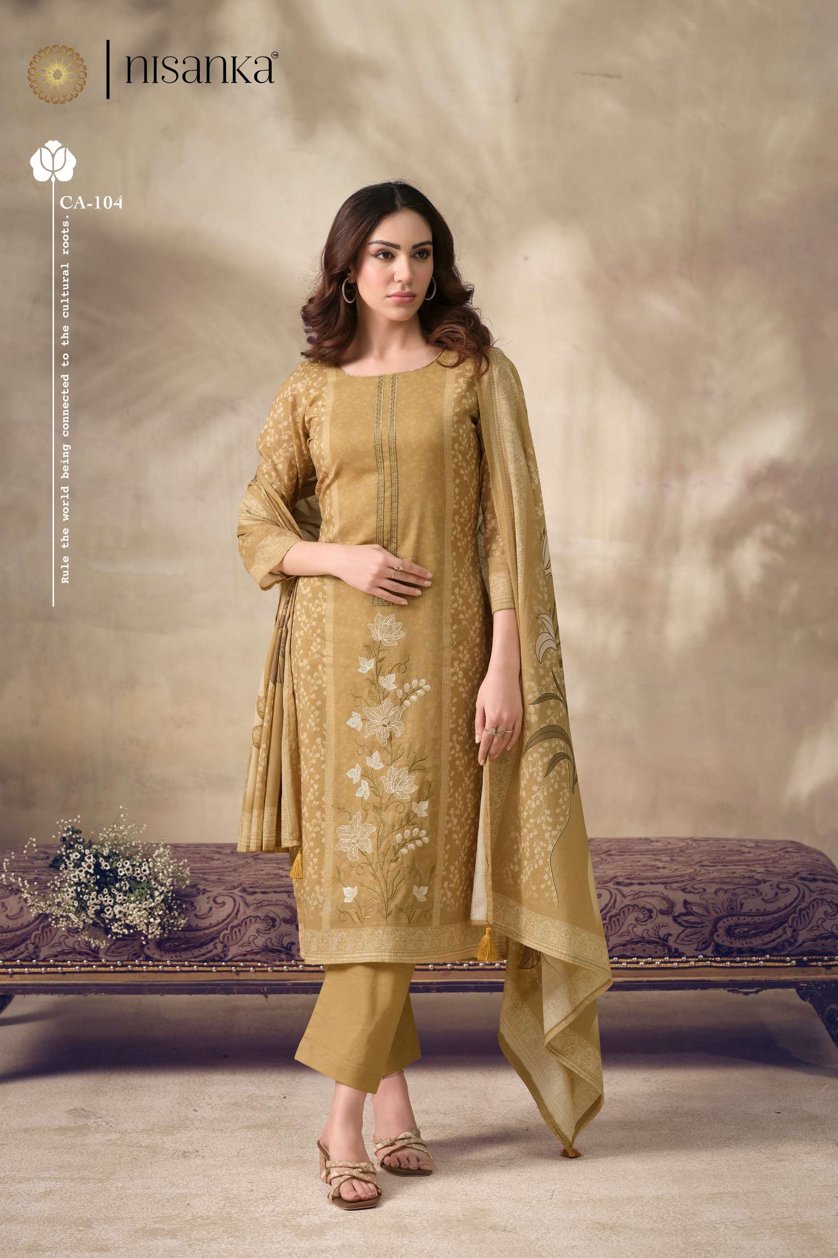 NISANKA LIFESTYLES CASHMERE VOL 7 LAWN COTTON DIGITAL PRINT WITH FANCY WORK SUIT
