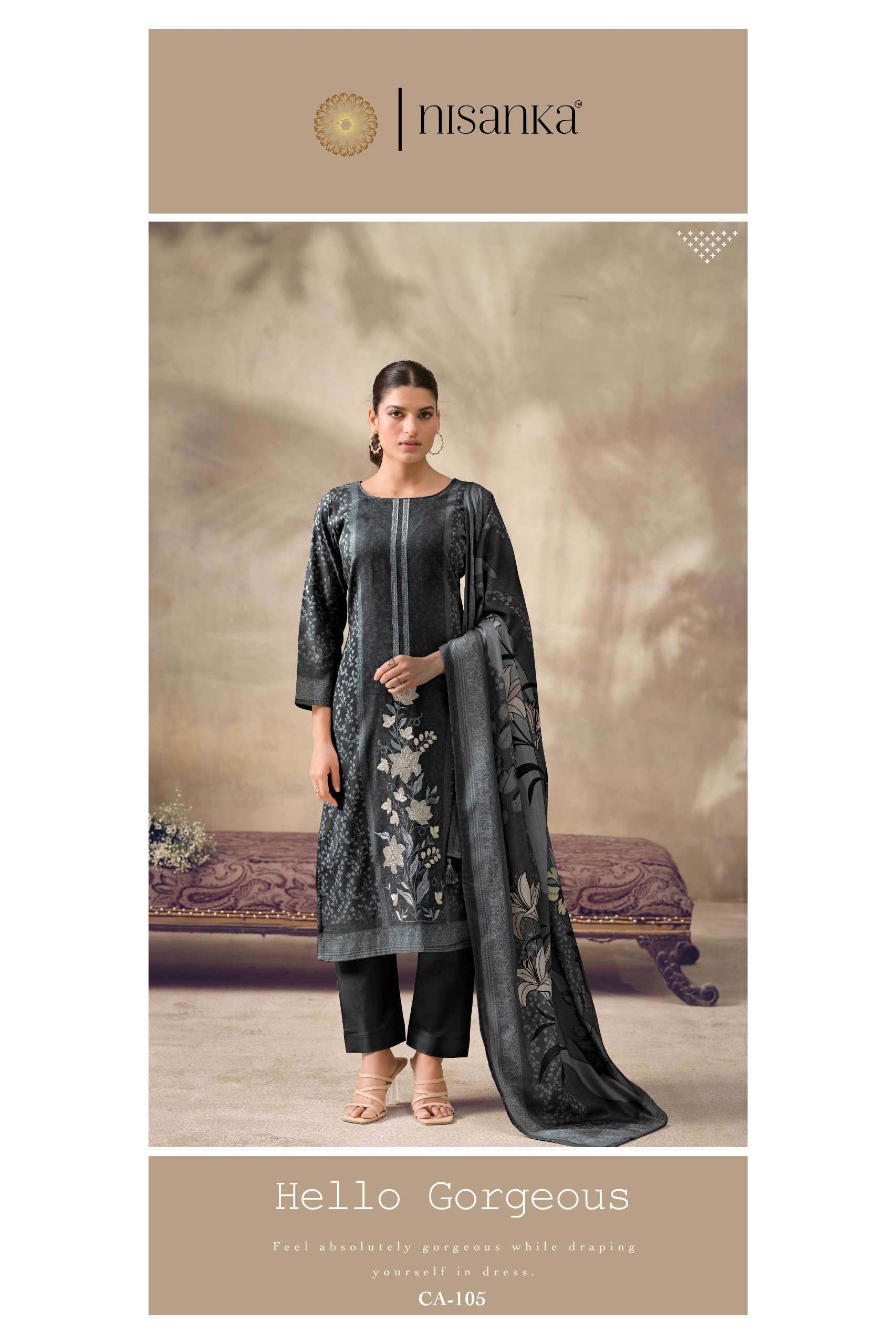 NISANKA LIFESTYLES CASHMERE VOL 7 LAWN COTTON DIGITAL PRINT WITH FANCY WORK SUIT