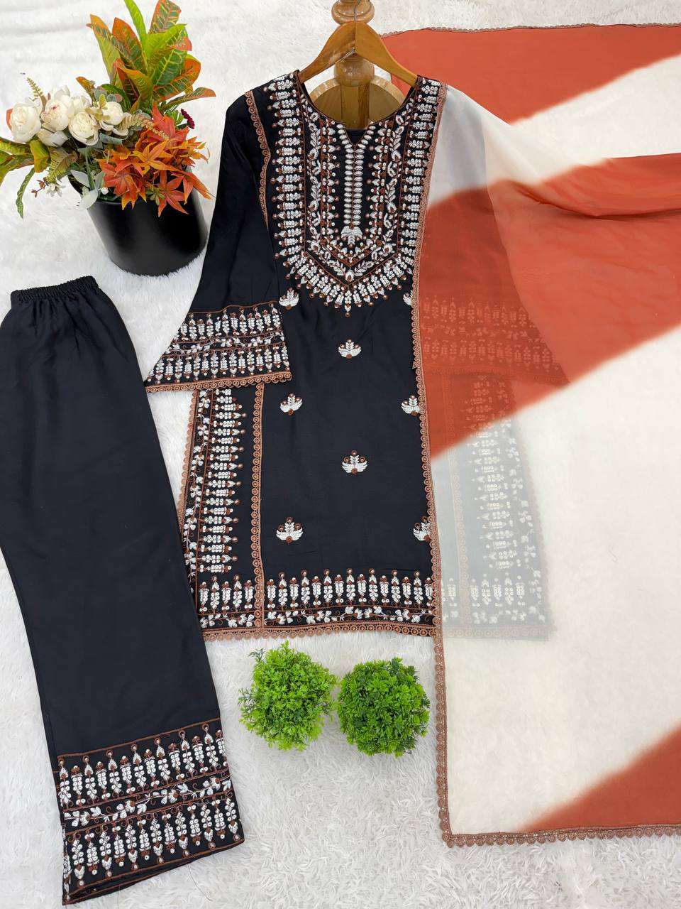 NSR 888 COTTON THREAD WORK DESIGNER PAKISTANI STYLE LADIES SUIT