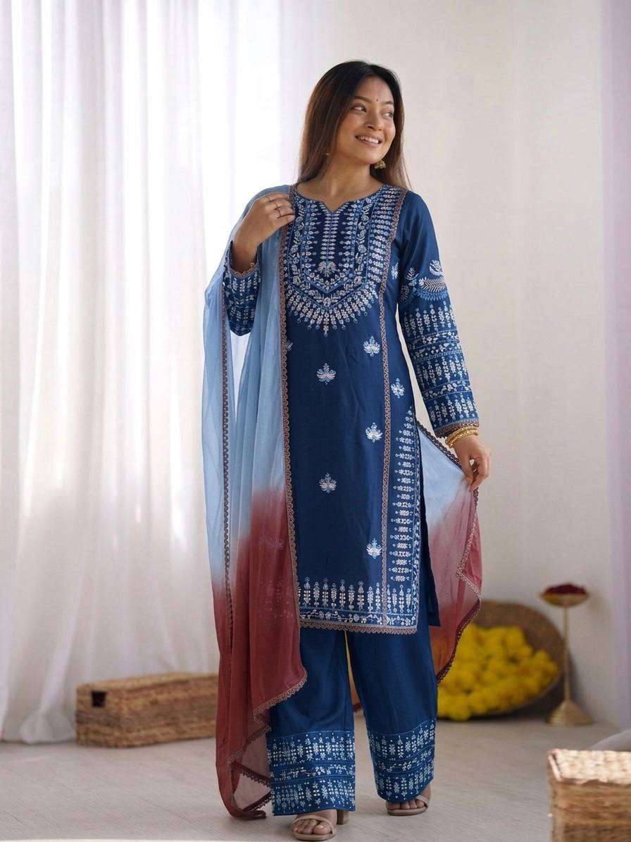 NSR 888 COTTON THREAD WORK DESIGNER PAKISTANI STYLE LADIES SUIT