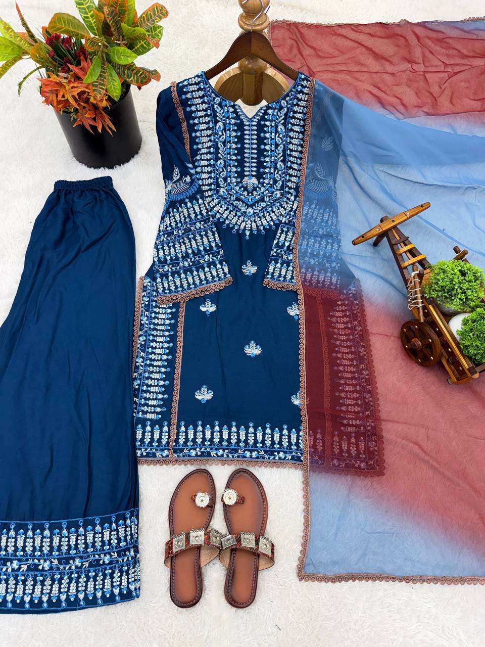 NSR 888 COTTON THREAD WORK DESIGNER PAKISTANI STYLE LADIES SUIT