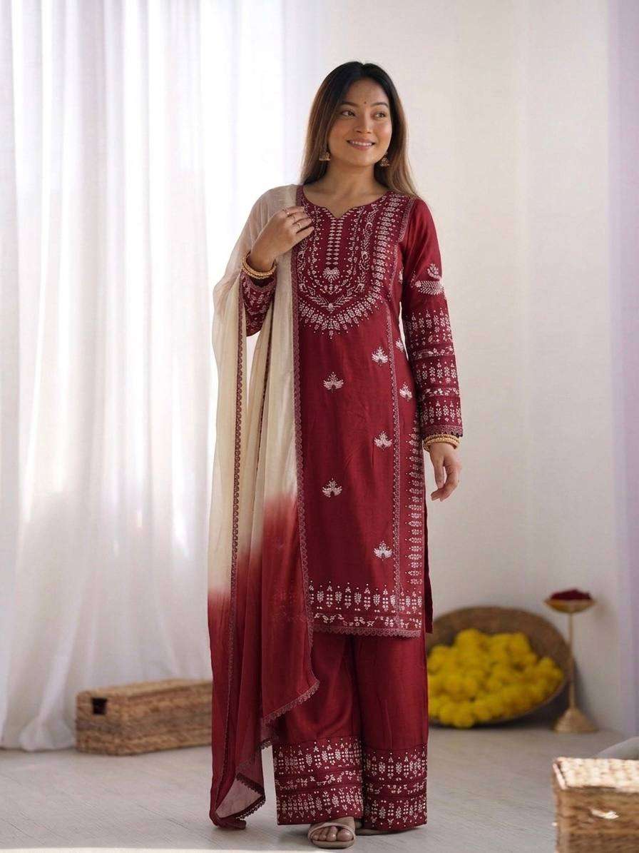 NSR 888 COTTON THREAD WORK DESIGNER PAKISTANI STYLE LADIES SUIT