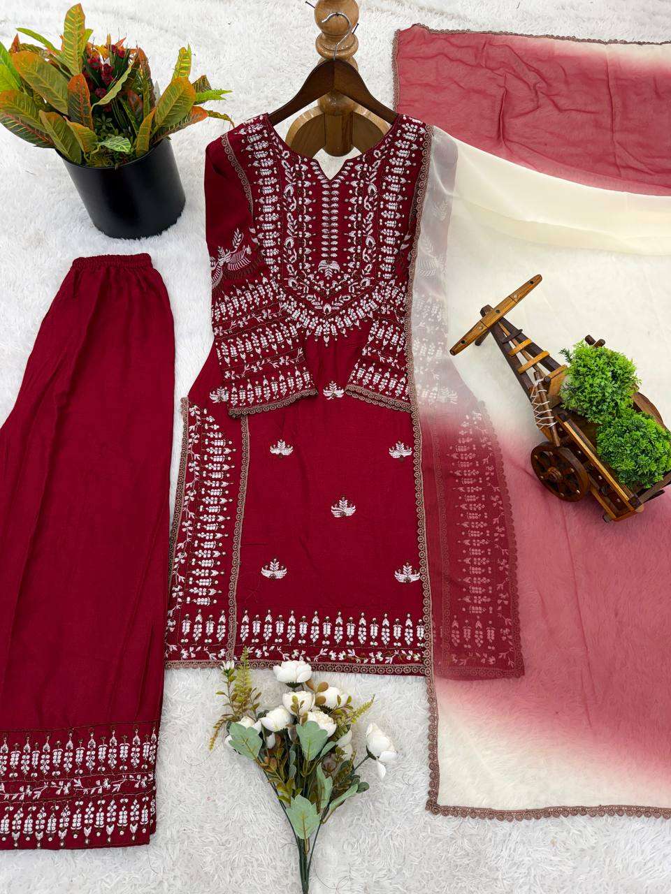 NSR 888 COTTON THREAD WORK DESIGNER PAKISTANI STYLE LADIES SUIT