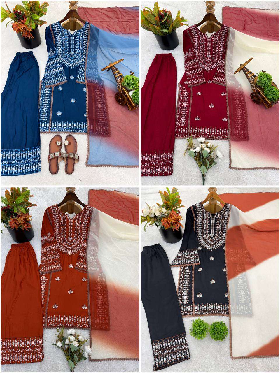NSR 888 COTTON THREAD WORK DESIGNER PAKISTANI STYLE LADIES SUIT