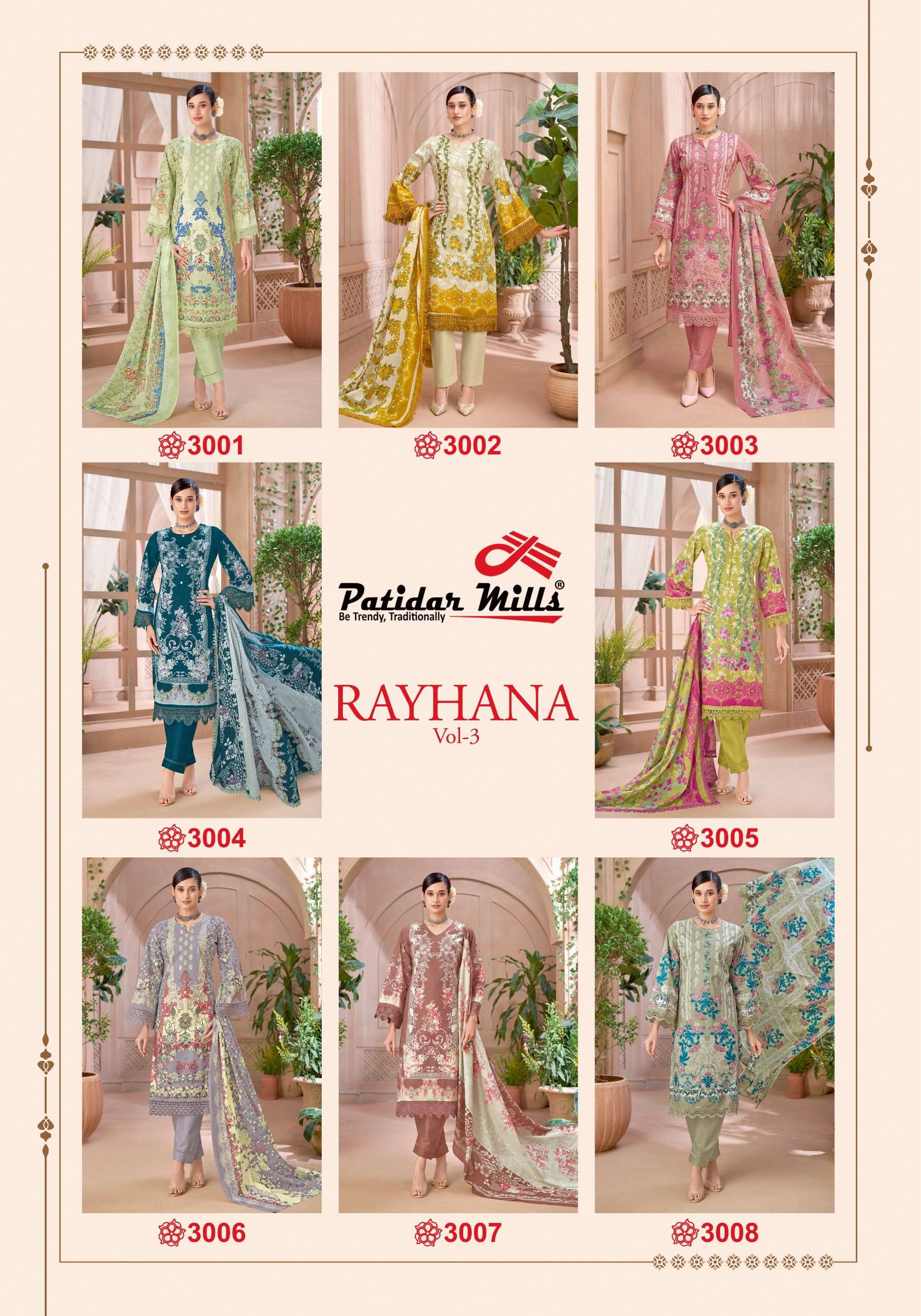 PATIDAR MILLS RAYHANA VOL 3 COTTON DIGITAL PRINT SALWAR SUIT