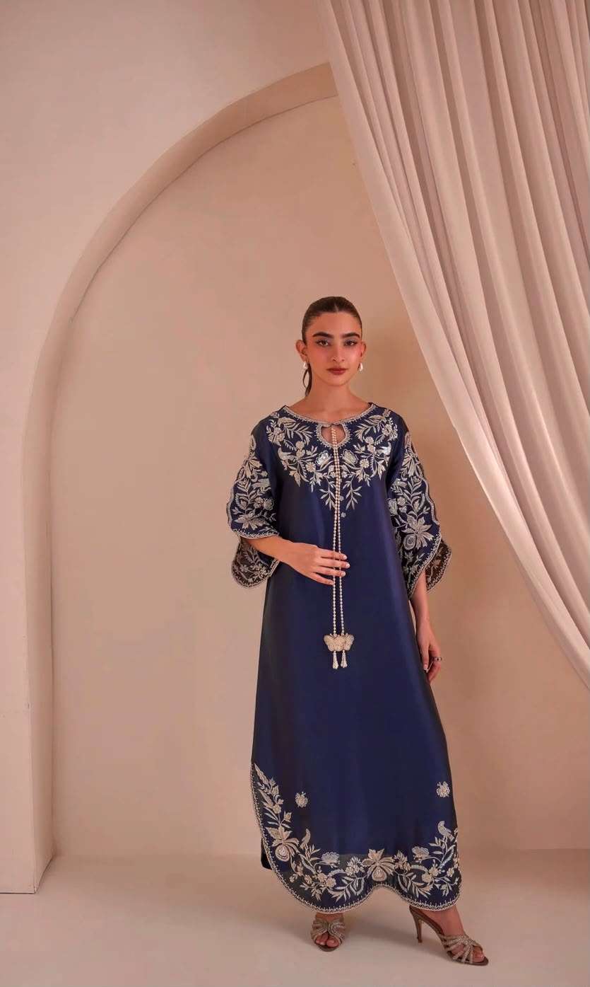 PD 1180 SATIN RAYON FABRIC BEAUTIFUL DESIGNER LOOK PARTY WEAR LADIES KAFTAN STYLE SUIT