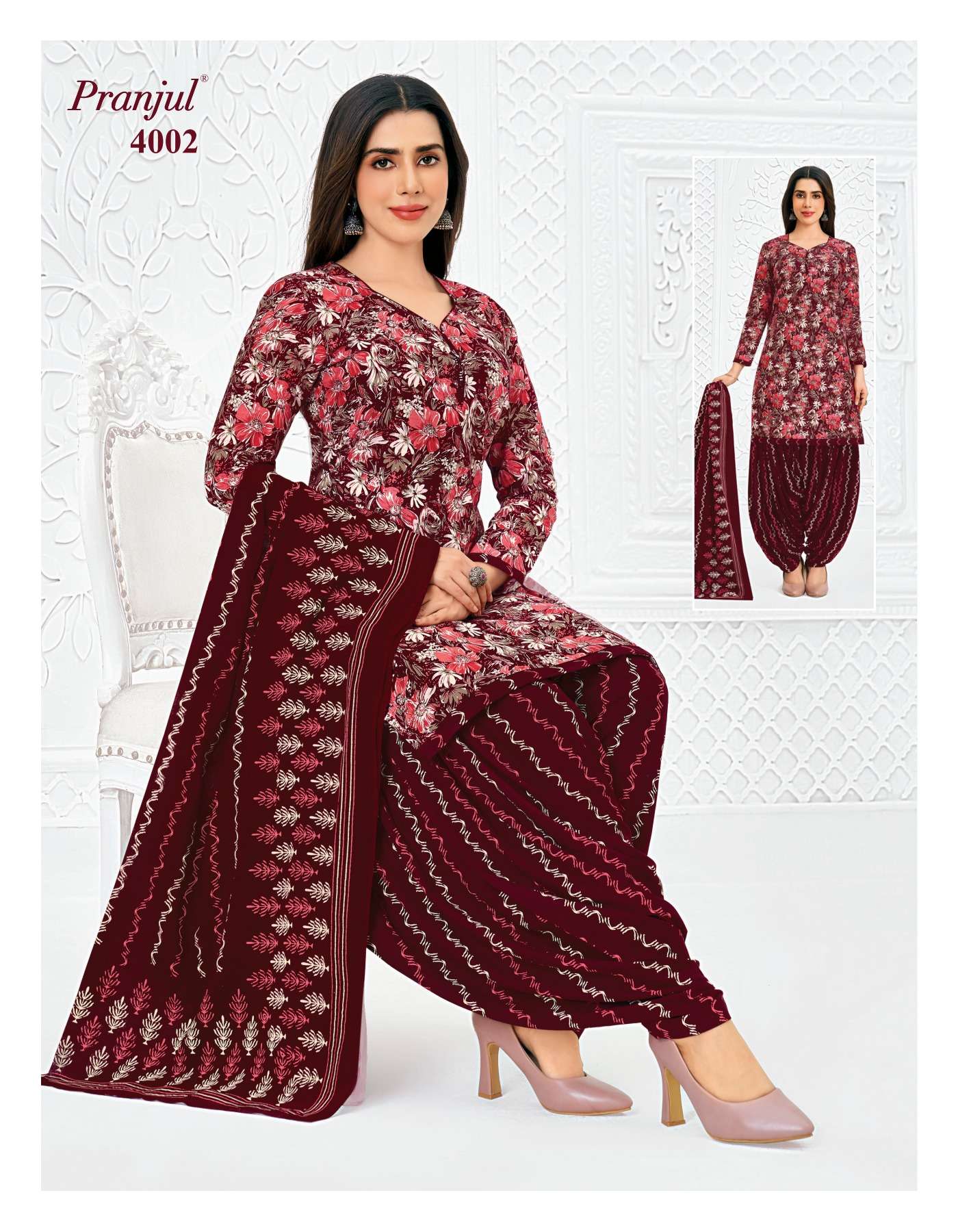 PRANJUL FASHION PRIYANSHI VOL 40 COTTON PRINTED PATIYALA DRESS 