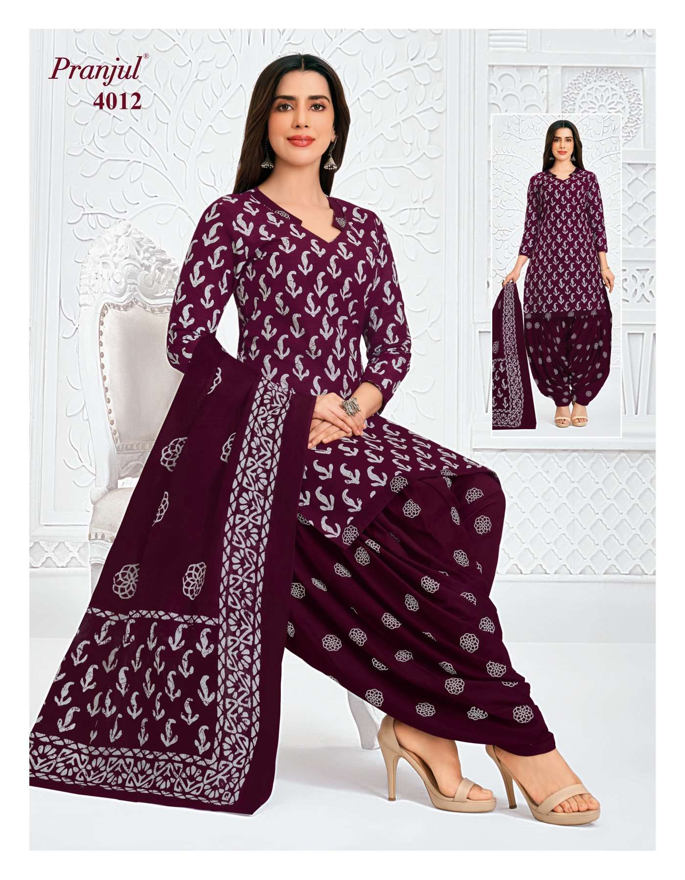 PRANJUL FASHION PRIYANSHI VOL 40 COTTON PRINTED PATIYALA DRESS 