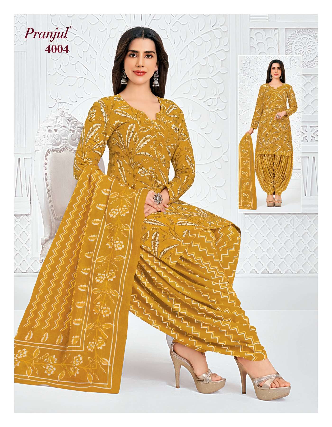 PRANJUL FASHION PRIYANSHI VOL 40 COTTON PRINTED PATIYALA DRESS 