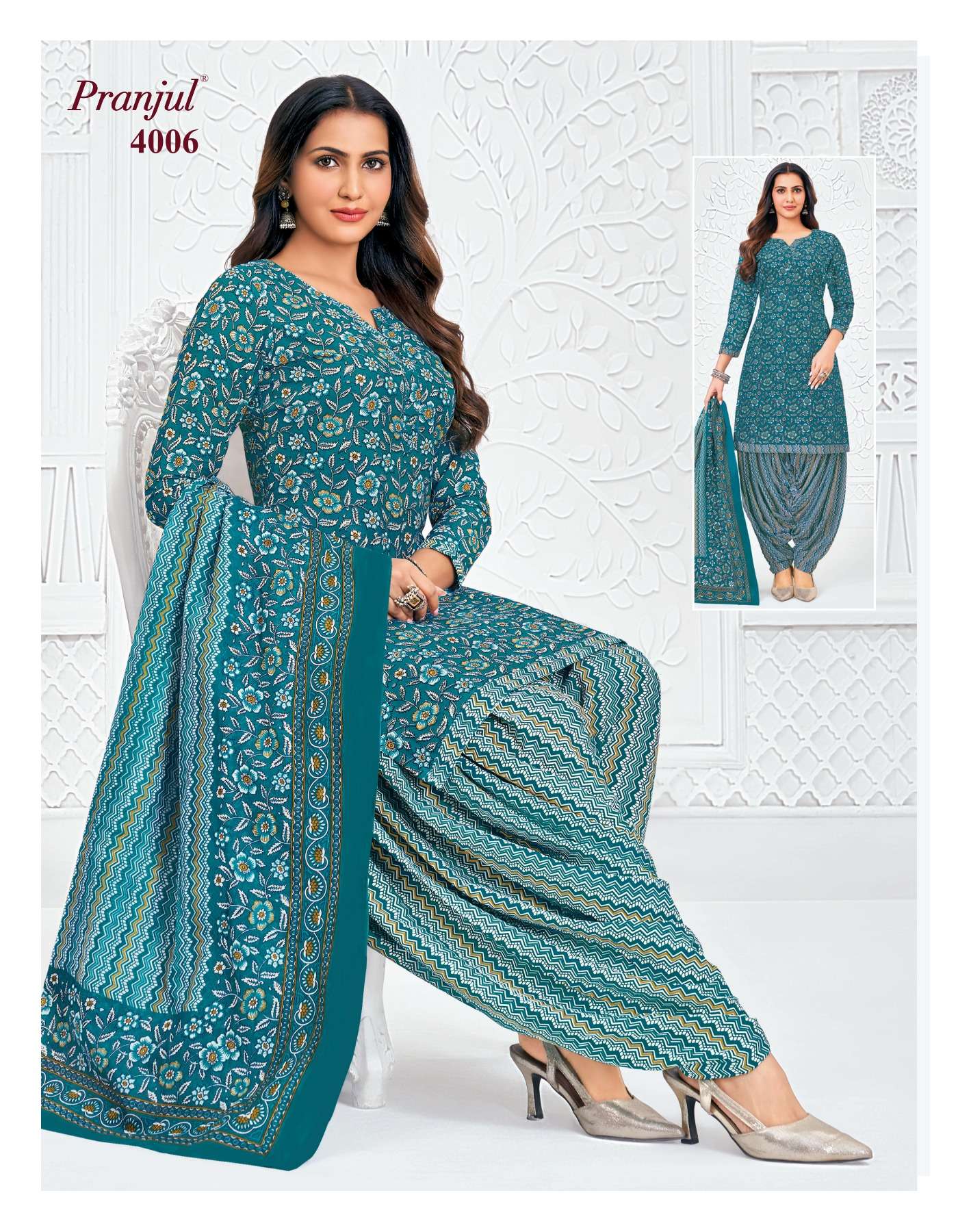PRANJUL FASHION PRIYANSHI VOL 40 COTTON PRINTED PATIYALA DRESS 