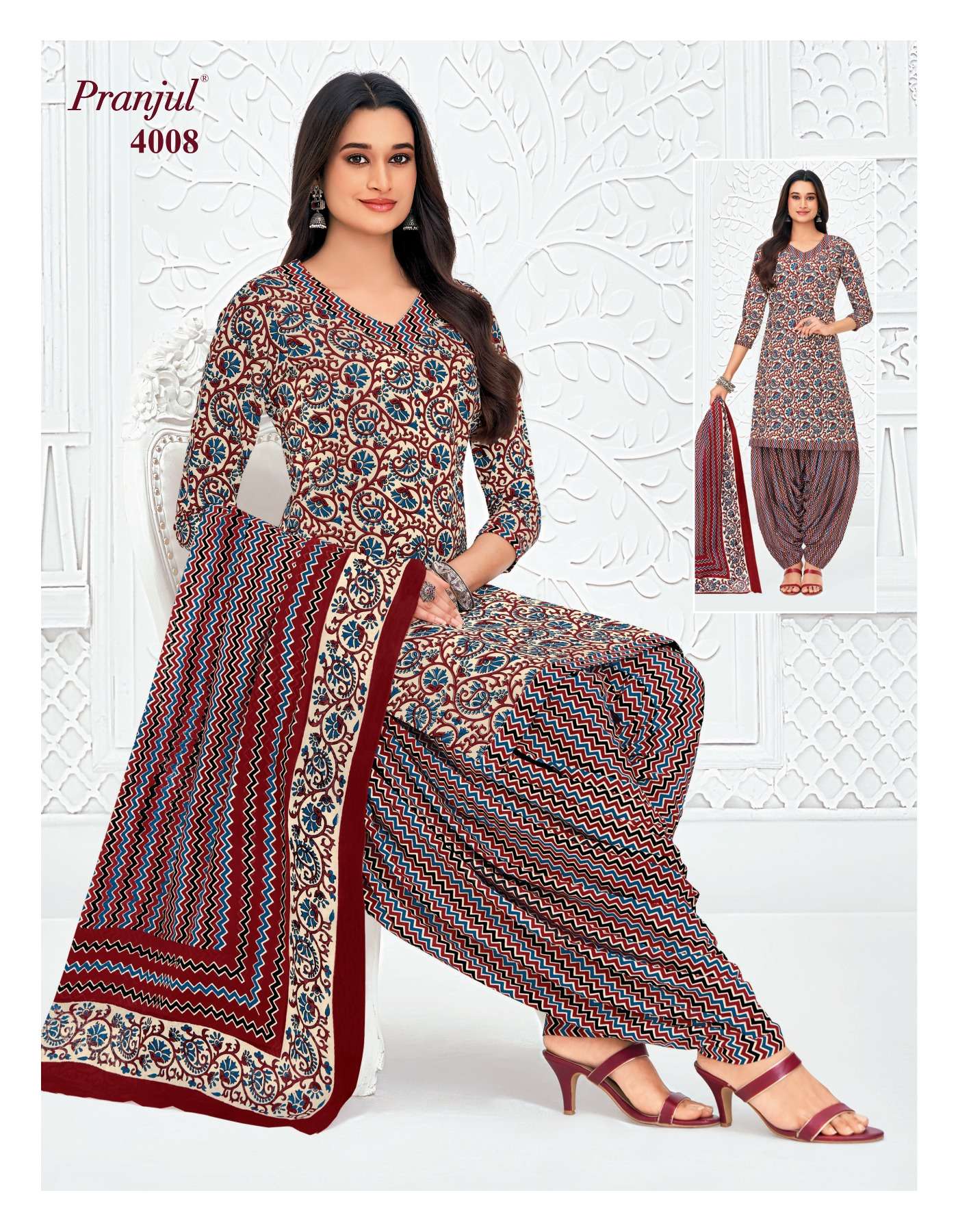 PRANJUL FASHION PRIYANSHI VOL 40 COTTON PRINTED PATIYALA DRESS 