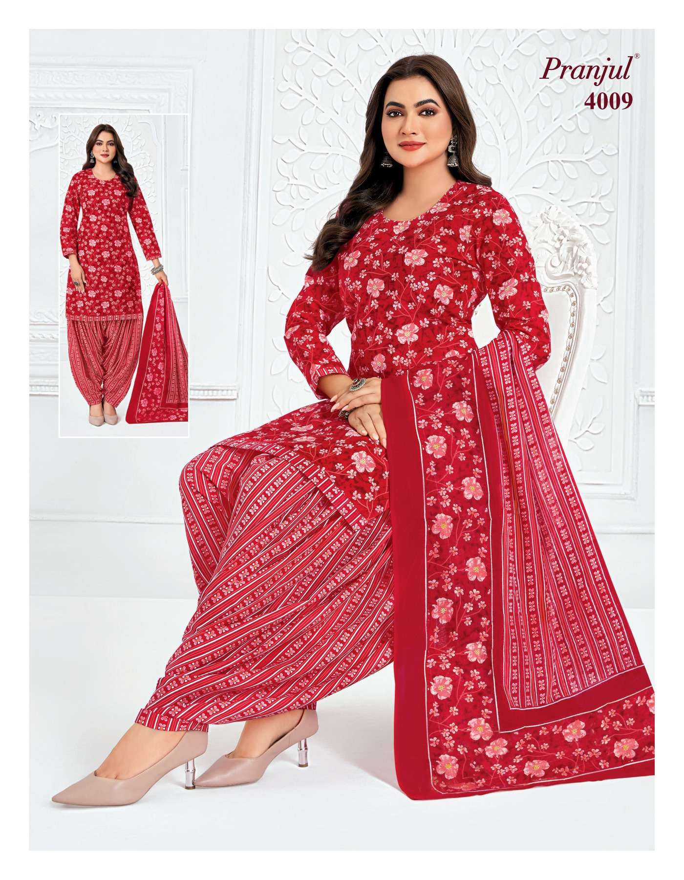 PRANJUL FASHION PRIYANSHI VOL 40 COTTON PRINTED PATIYALA DRESS 