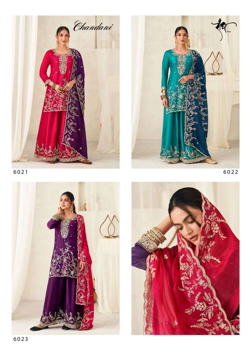  RADHA TRENDZ CHANDANI SILK HEAVY EMBROIDERD DESIGNER WORKED READY MADE SUIT