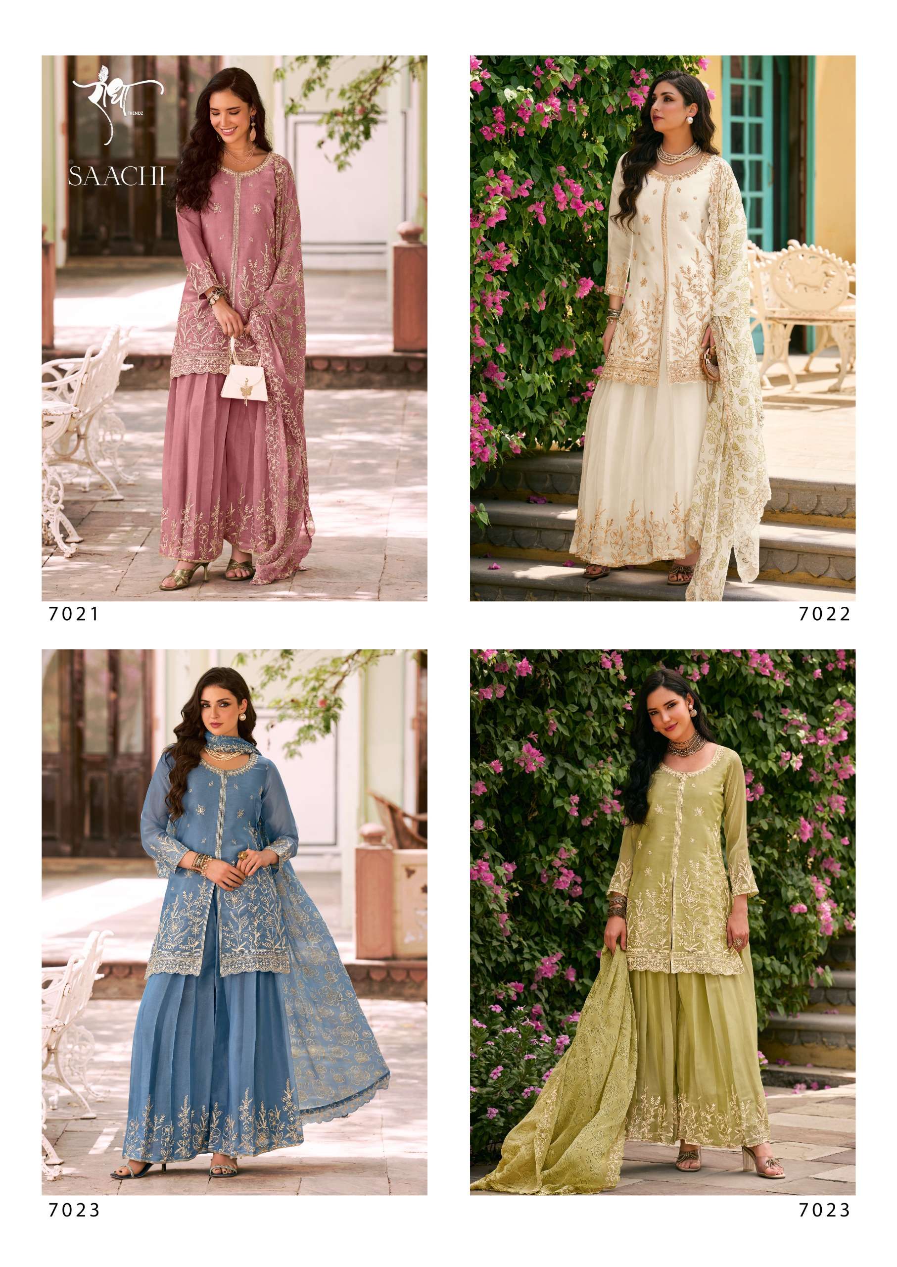 RADHA TRENDZ SAACHI SILK WITH HEAVY EMBROIDERY DESIGNER FESTIVE WEAR LADIES SUIT